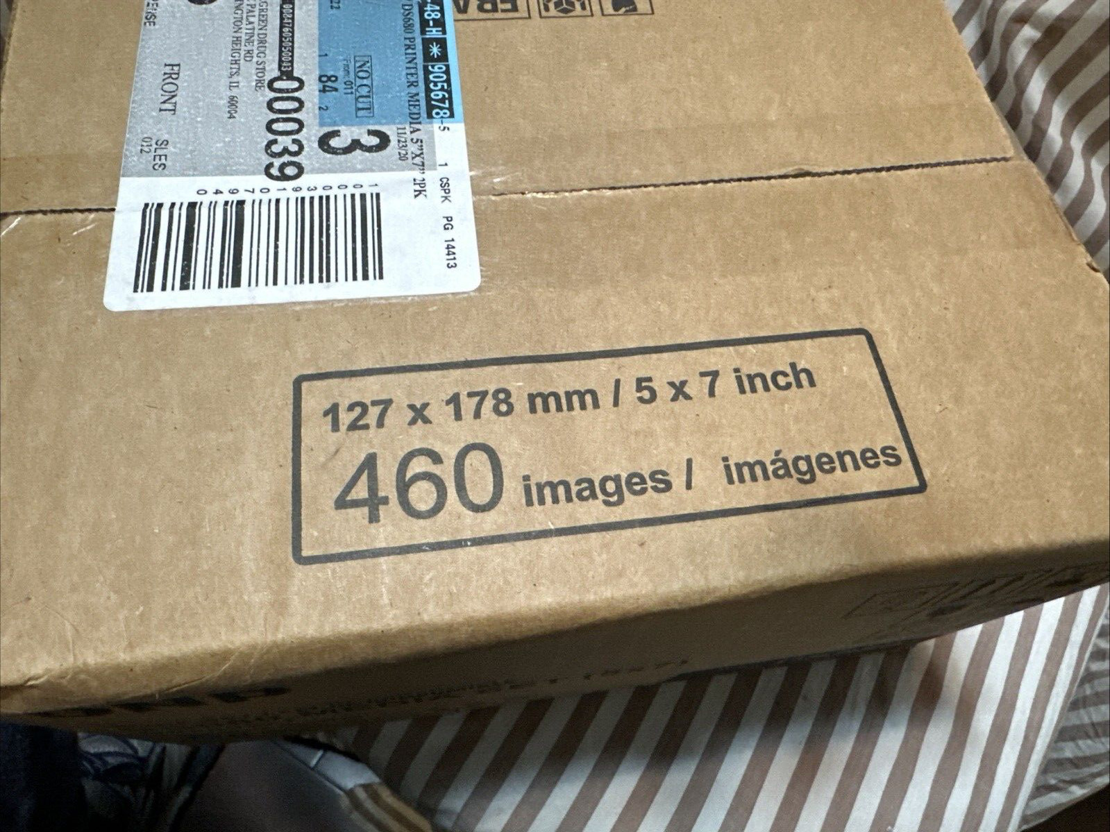 DNP DS680 media set 5×7 2 Rolls of Paper + Ribbon 460 Images New sealed