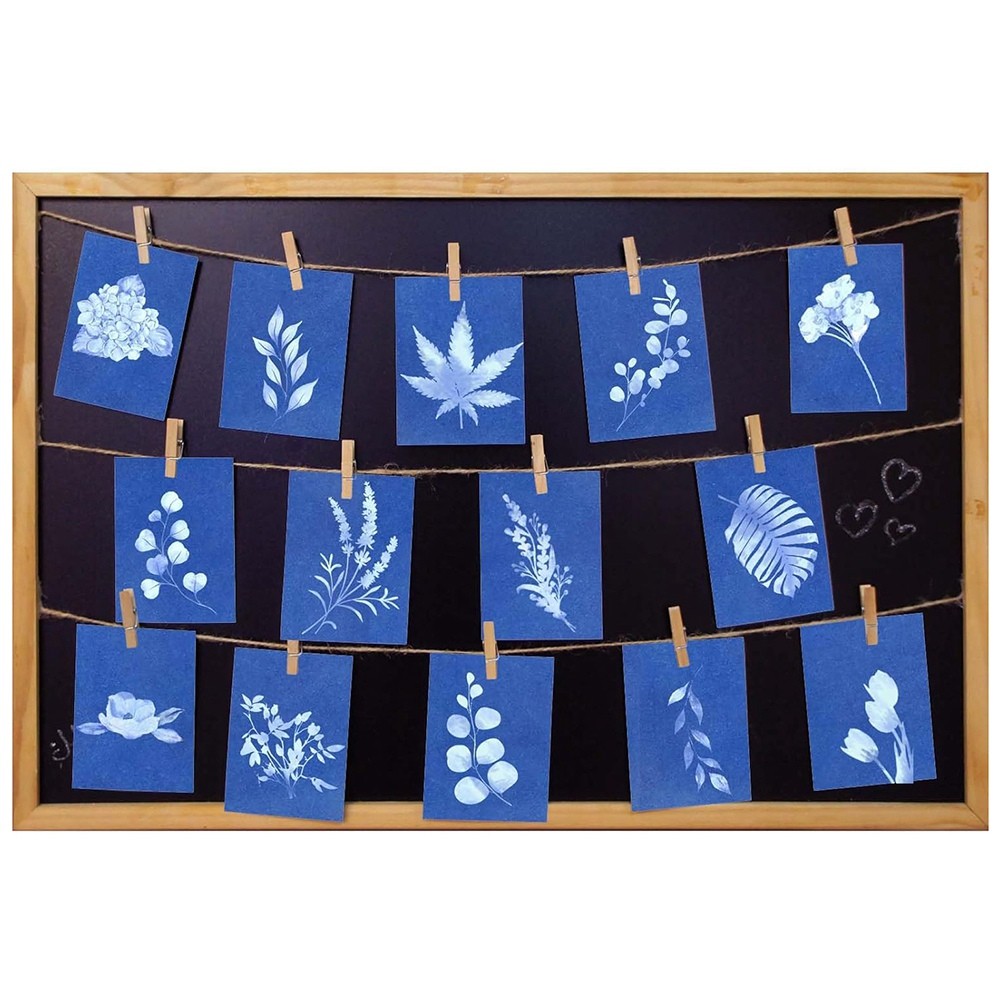 60 Sheets Cyanotype Sun Print Art Kit High Sensitive Sun Nature-Sun5103