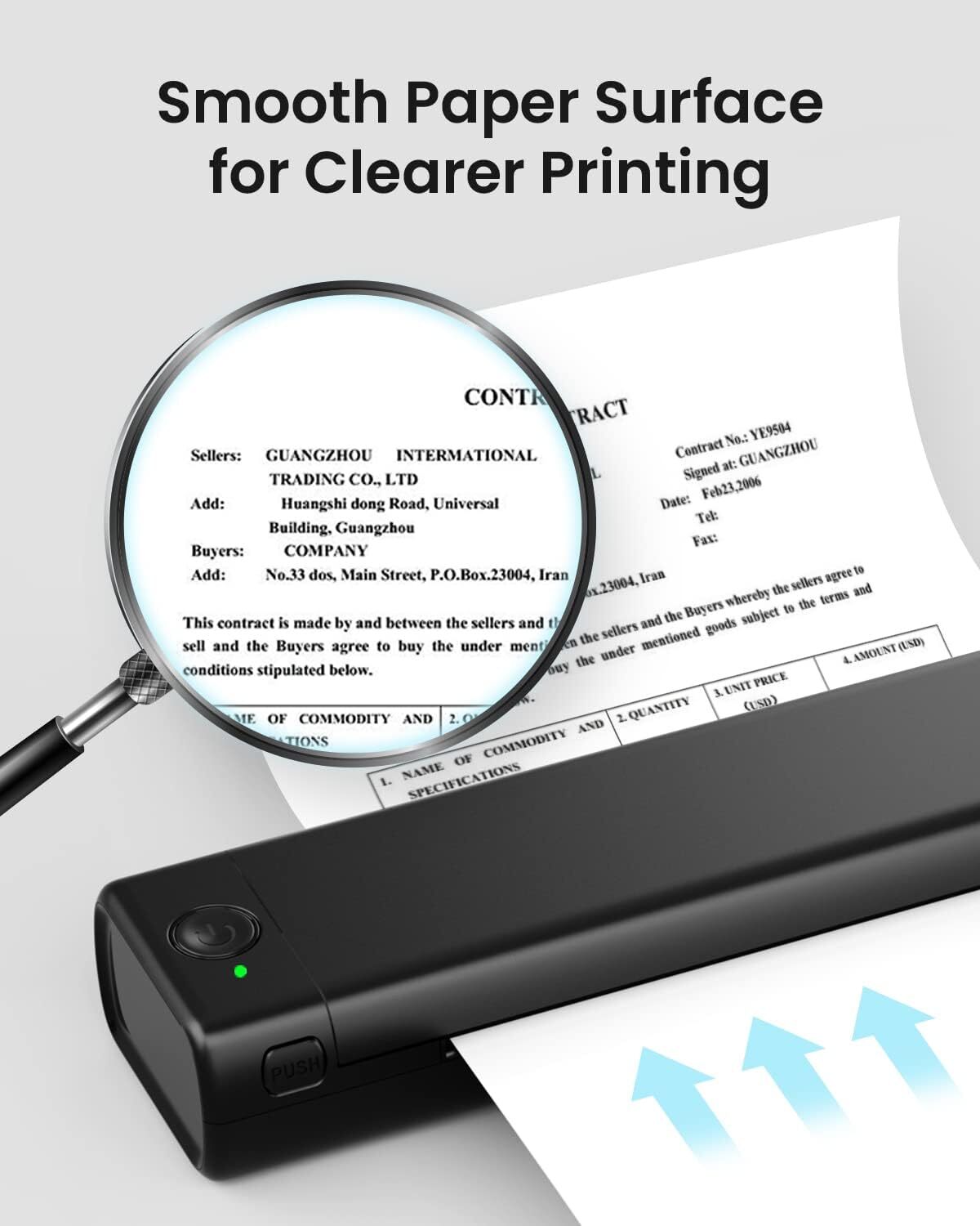 200PCS Thermal Paper A4 Foldable Portable Printer Paper For Phomemo M08F MT800