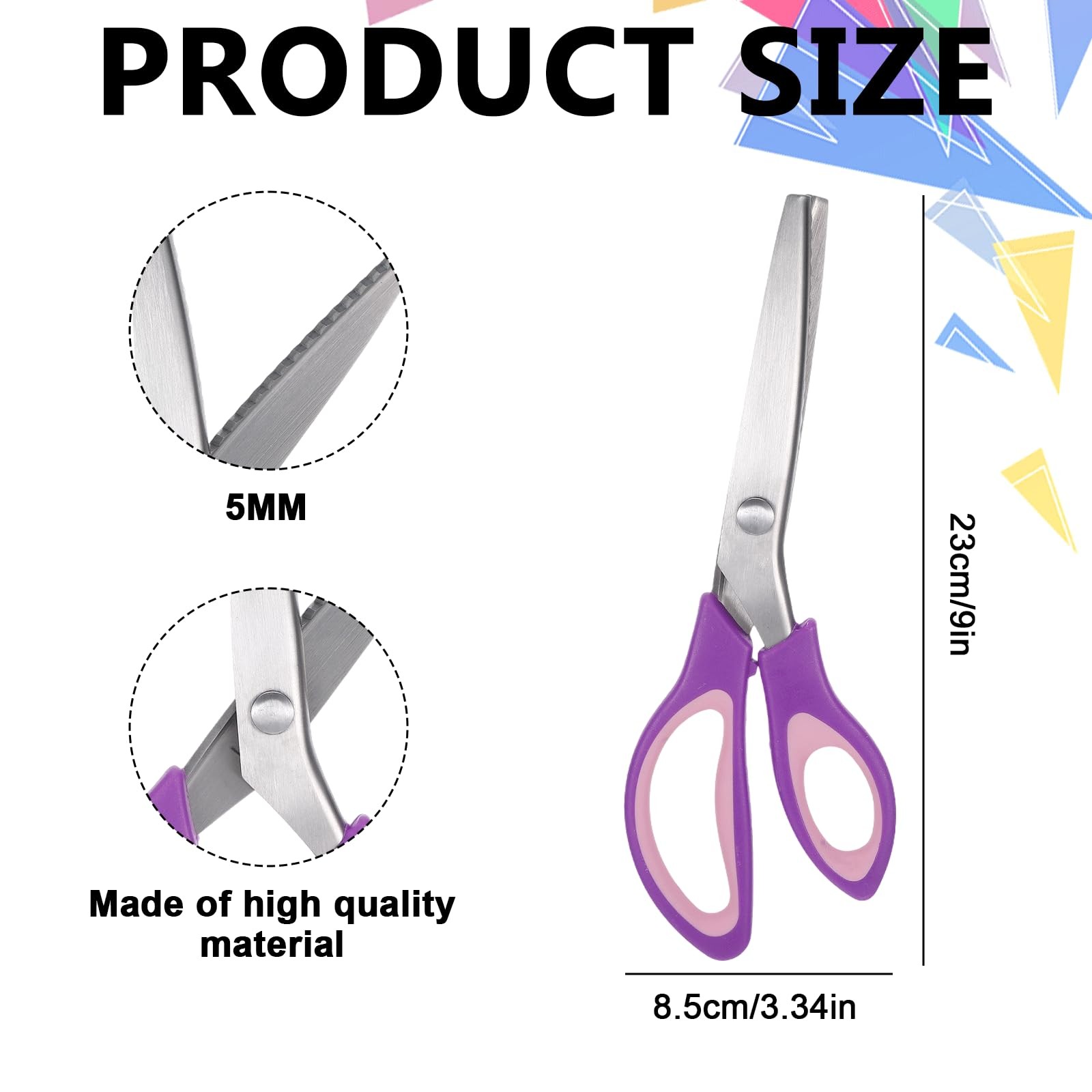 Pink Crimper and Purple Pinking Shears Kit with 100 Sheets Glossy Inkjet for …