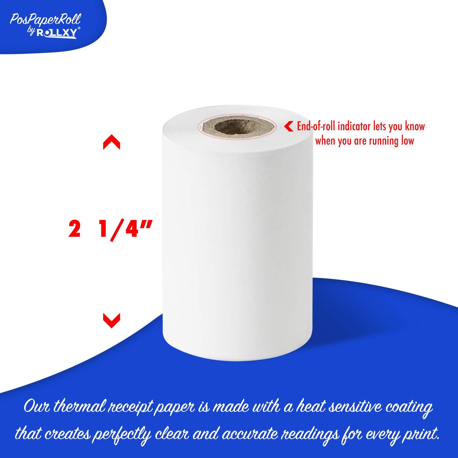 2-1/4 X 70 Thermal Paper Verifone VX520 Ingenico 2-1/4″ x 70′ Thermal, white
