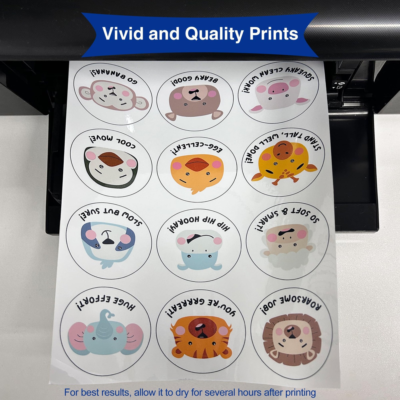 8.5×11 Clear Printable Vinyl Sticker Paper for Inkjet & Laser Printers, 100% …