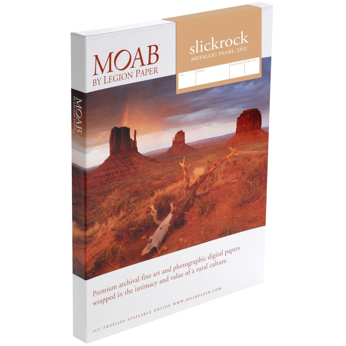 Moab Slickrock Metallic Pearl Fine Art Inkjet Paper, 8.5×11″ Size, 25 Sheets