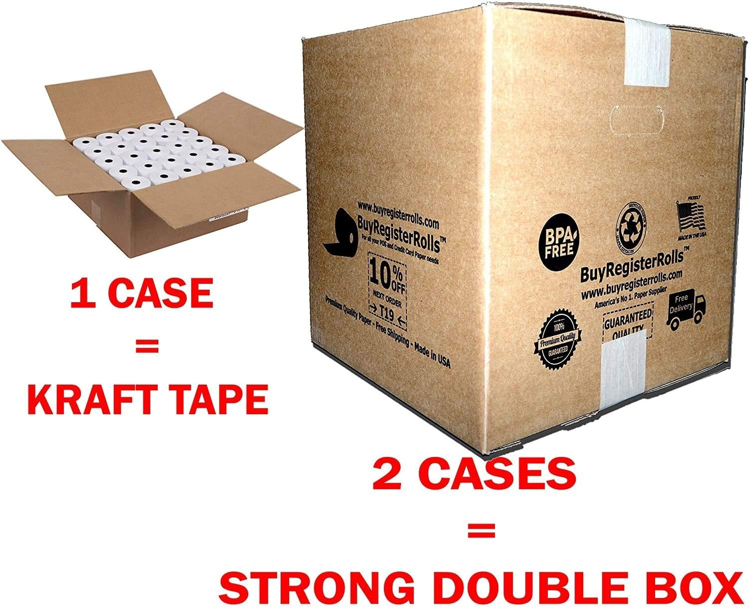 (10 Rolls – 50 GSM) 3” x 95′ White/Canary 2 Ply Pack of 10, white/canary