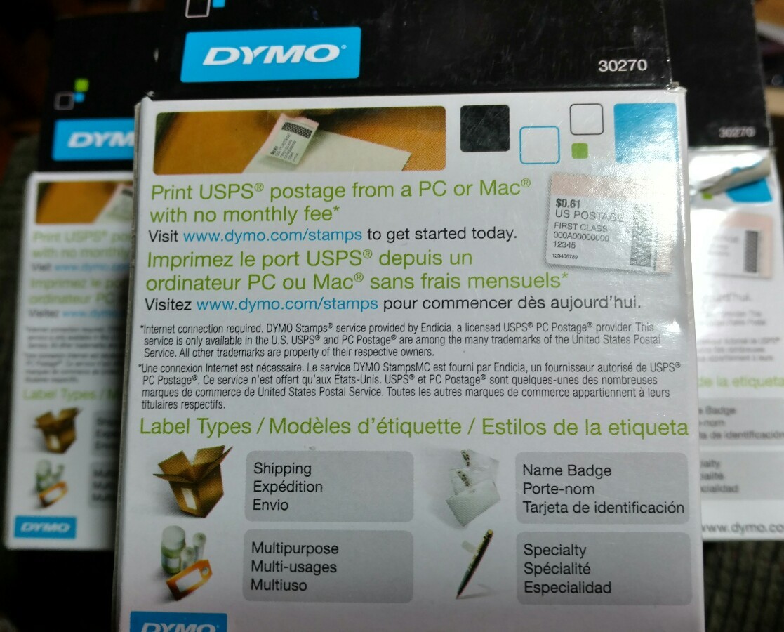 3 –DYMO 30270 Receipt Paper Tape, 2 1/4-inch, White, 300-foot Roll