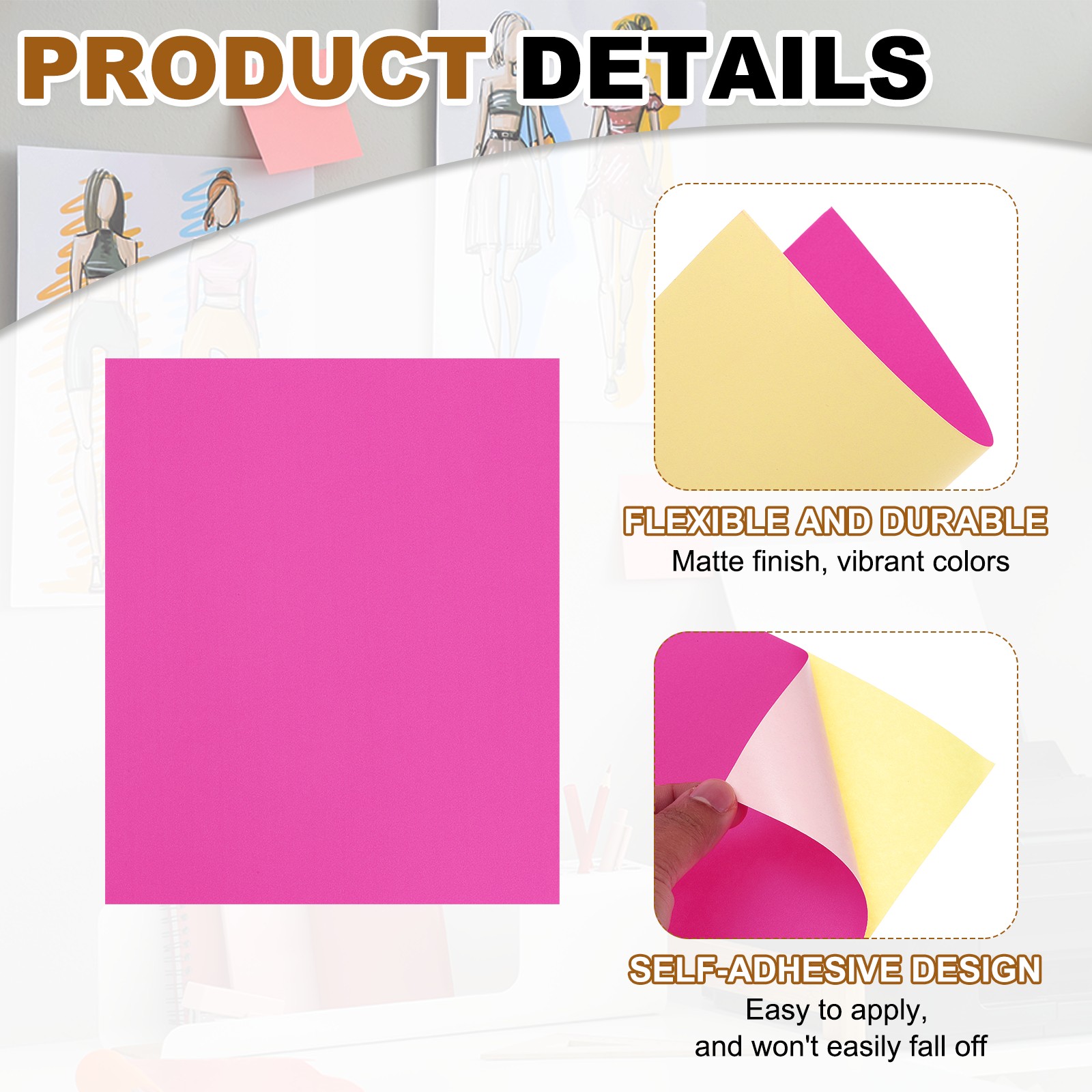 Inkjet Printer Printing Adhesive Paper, 30 Sheets Pink DIY