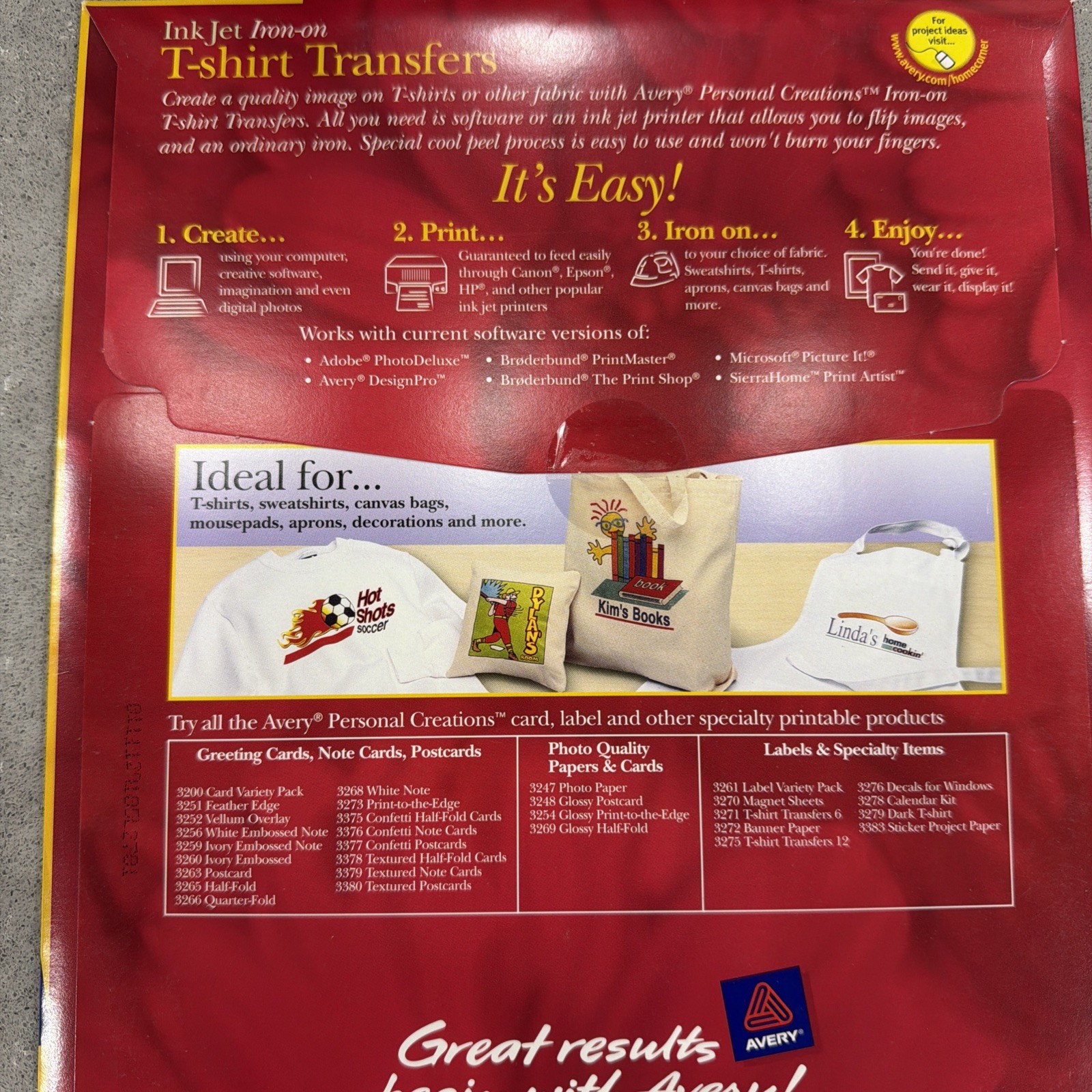 Ink Jet T-shirt Transfers – new & sealed