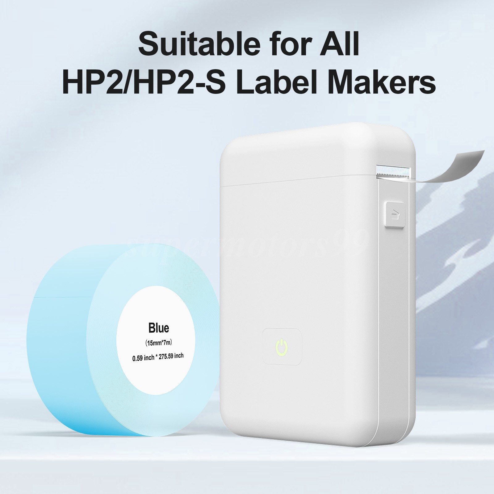 3 Rolls Thermal Label Tape Waterproof Replacement Sticker Paper for HP2 HP2S