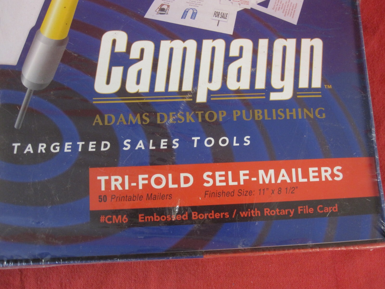 2 Boxes NEW Vintage Adams Desktop Publishing Campaign Tri-Fold Self Mailers