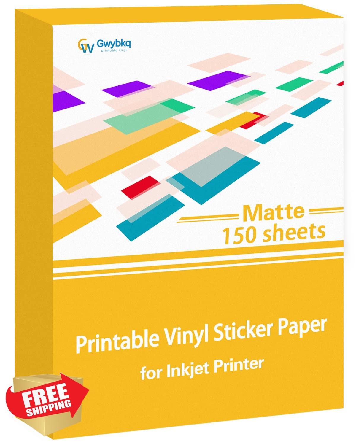 Gwybkq 150 Matte White Sticker Paper