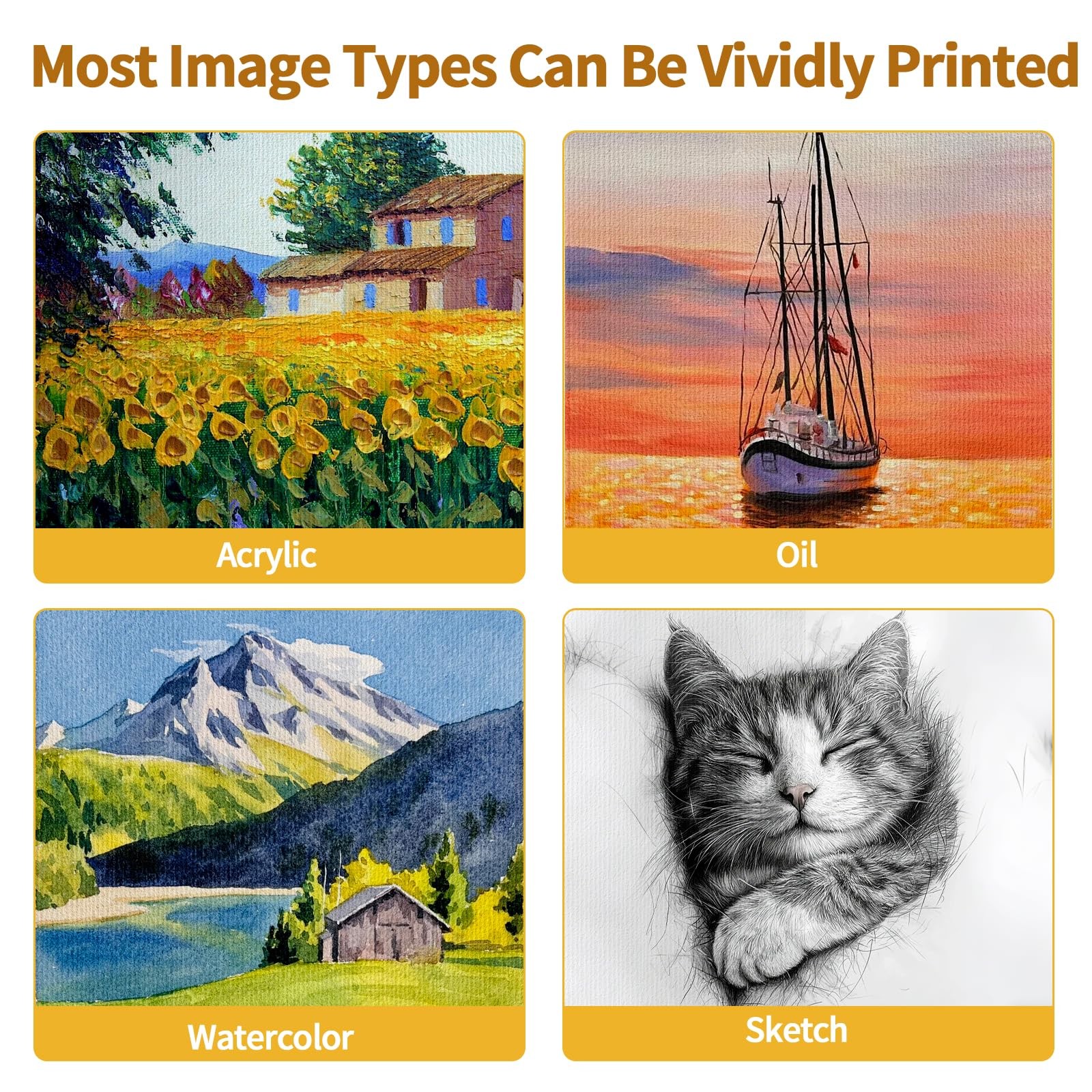 10Pcs Fabric Print Sheets Inkjet Printers 8.5×11″ Bright White 280gsm