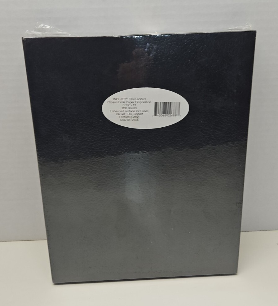 Fiber Added Paper Premium Weight Laser Ink Jet Copier Pumice Gray 200 sheets