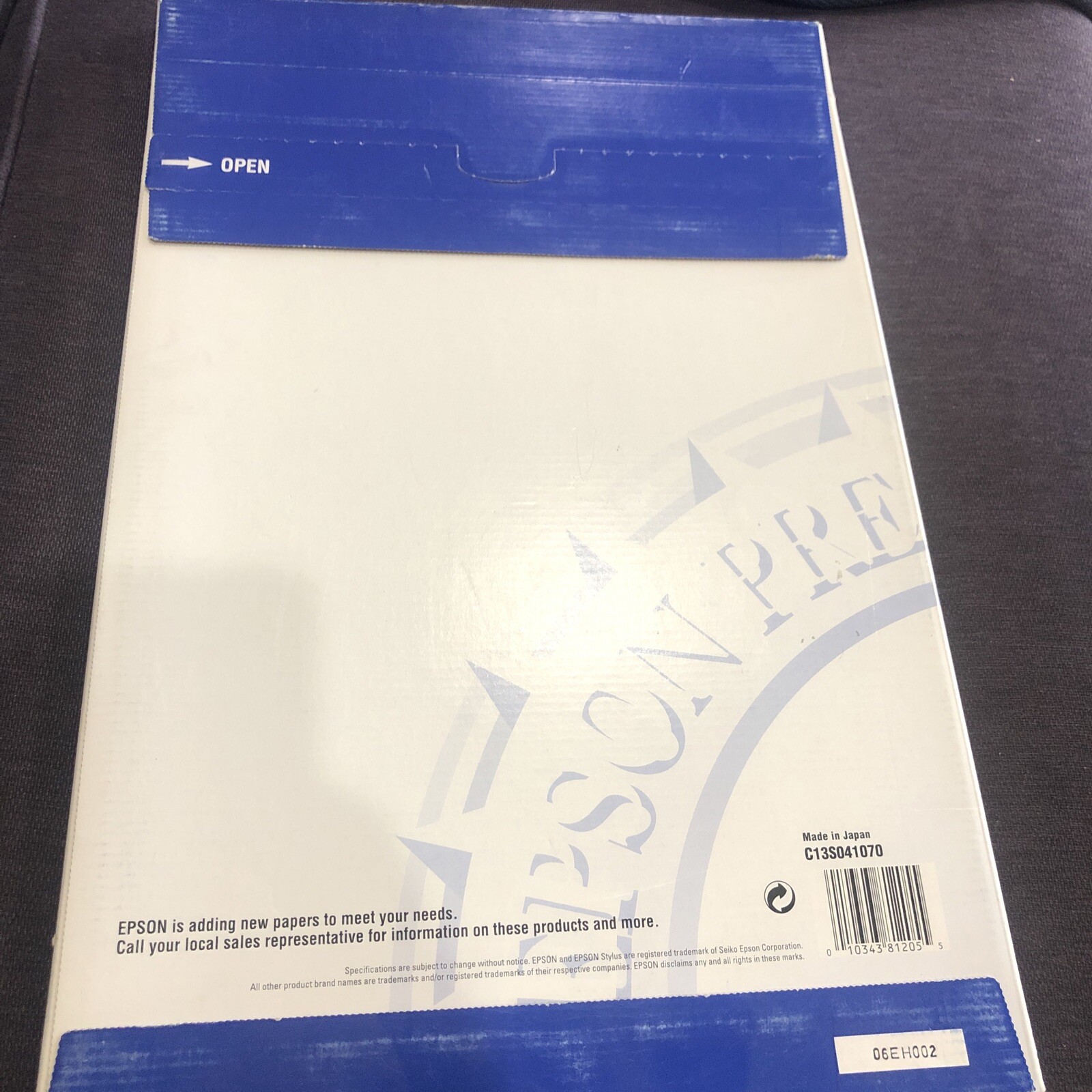 Epson Photo Quality Ink Jet Paper 11.0” X 17.0” 100 Sheets Brand New
