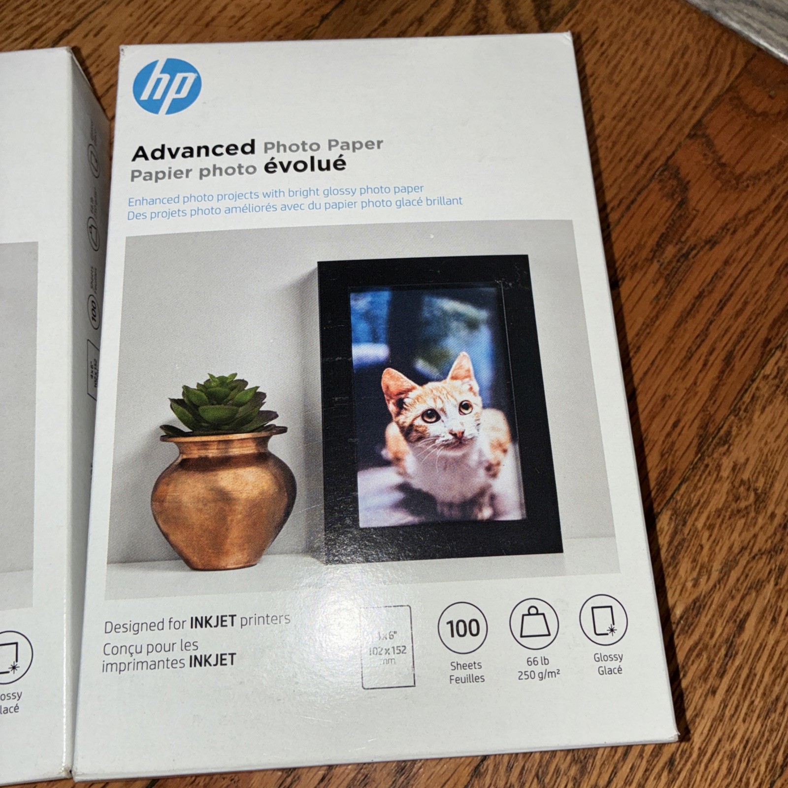 HP Advanced Photo Paper Glossy 100 Sheets 4×6″ Inkjet Boxed (Set Of 2) Boxed