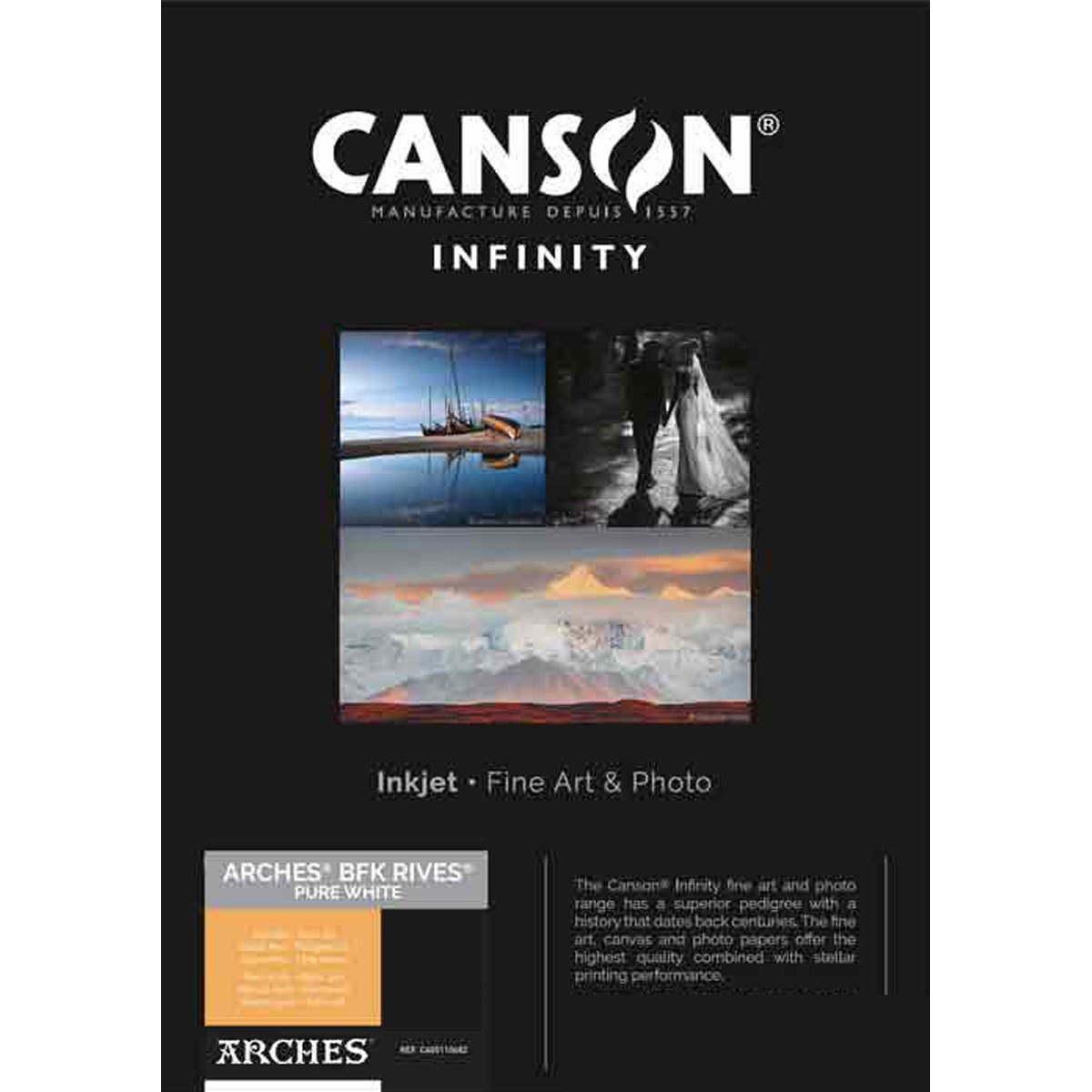 Canson Infinity ARCHES BFK Rives Soft Textured Pure White Matte Inkjet Paper, 31
