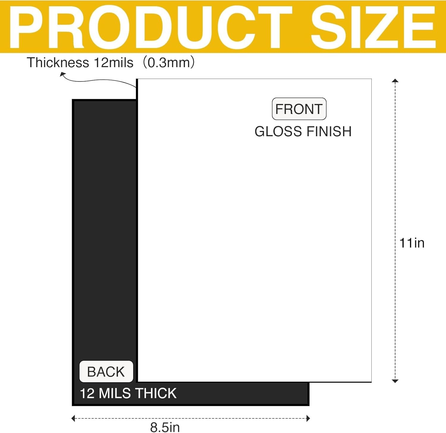 Printable Magnetic Paper Non-Adhesive, 8.5″ x 11″ 12 Mil for Inkjet Printer &…