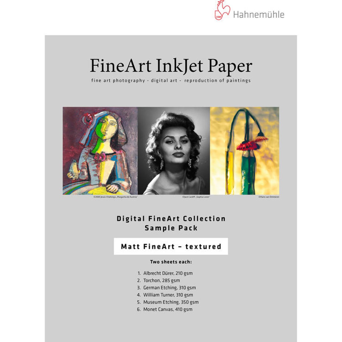 Hahnemuhle Matte FineArt Textured Inkjet Paper Sample Pack, 13×19″, DIN A3+, 10