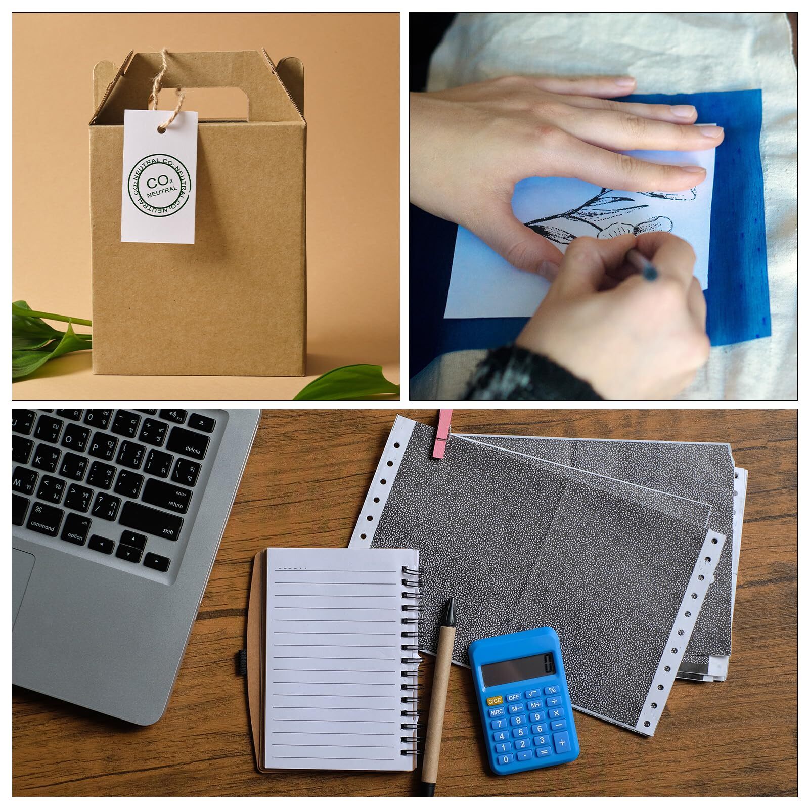 100Sheets A4 CARBON PAPER SHEET PACK HAND COPY – BLUE ﻿