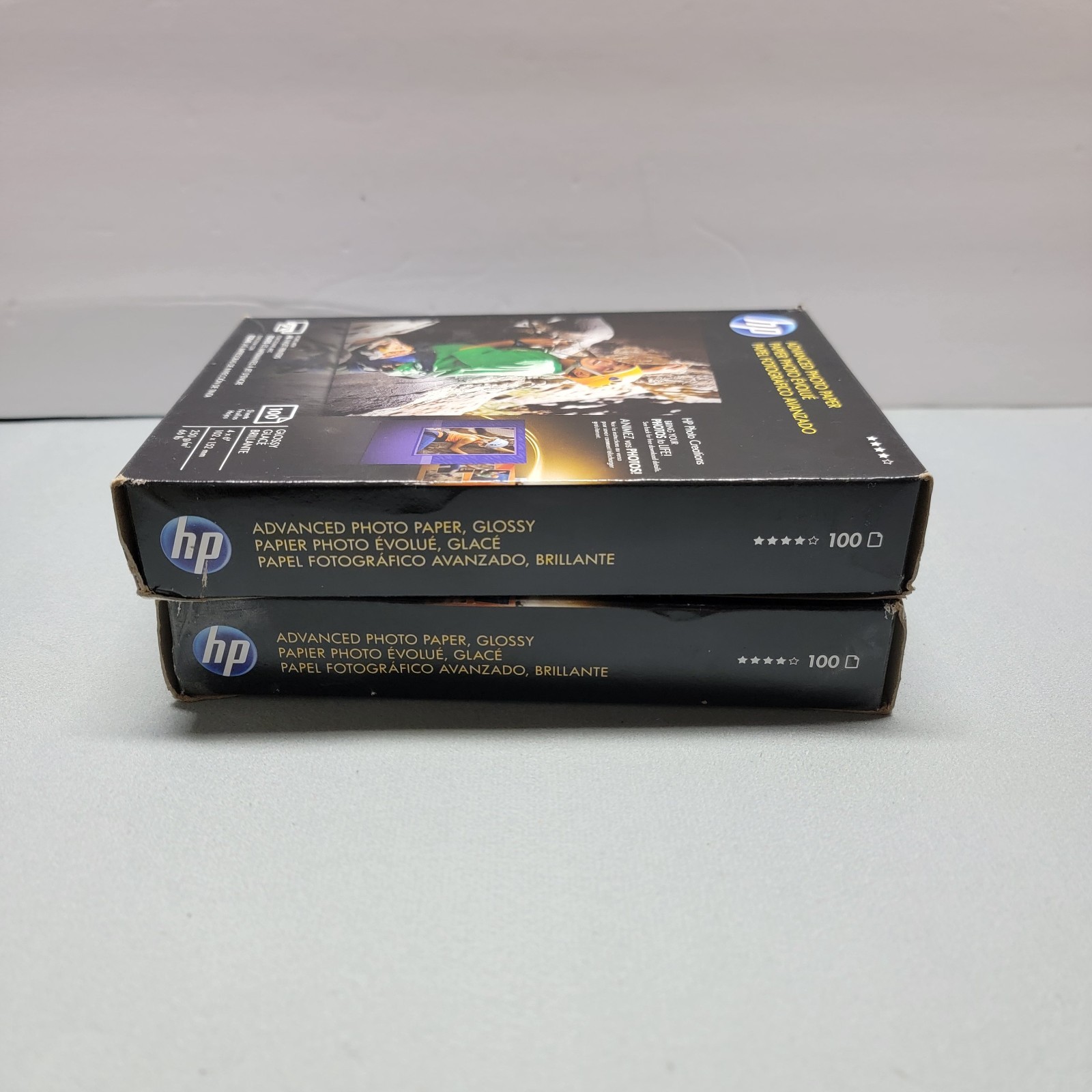 2 -HP Advanced Photo Glossy Q6638A Paper 100 Sheets 4×6 66lb All InkJet Printers