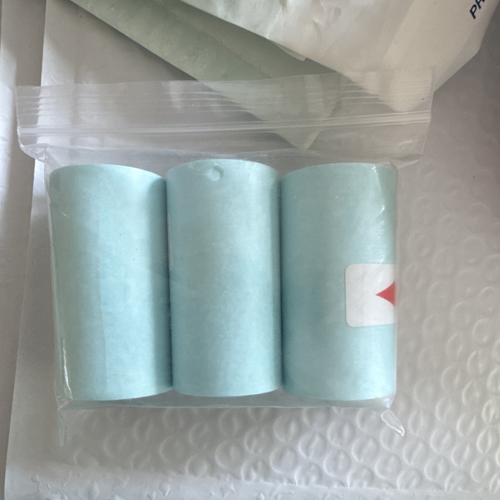 Light Blue Printer Paper Sticker Rolls 3-Pack X002XVAWIZ Mini