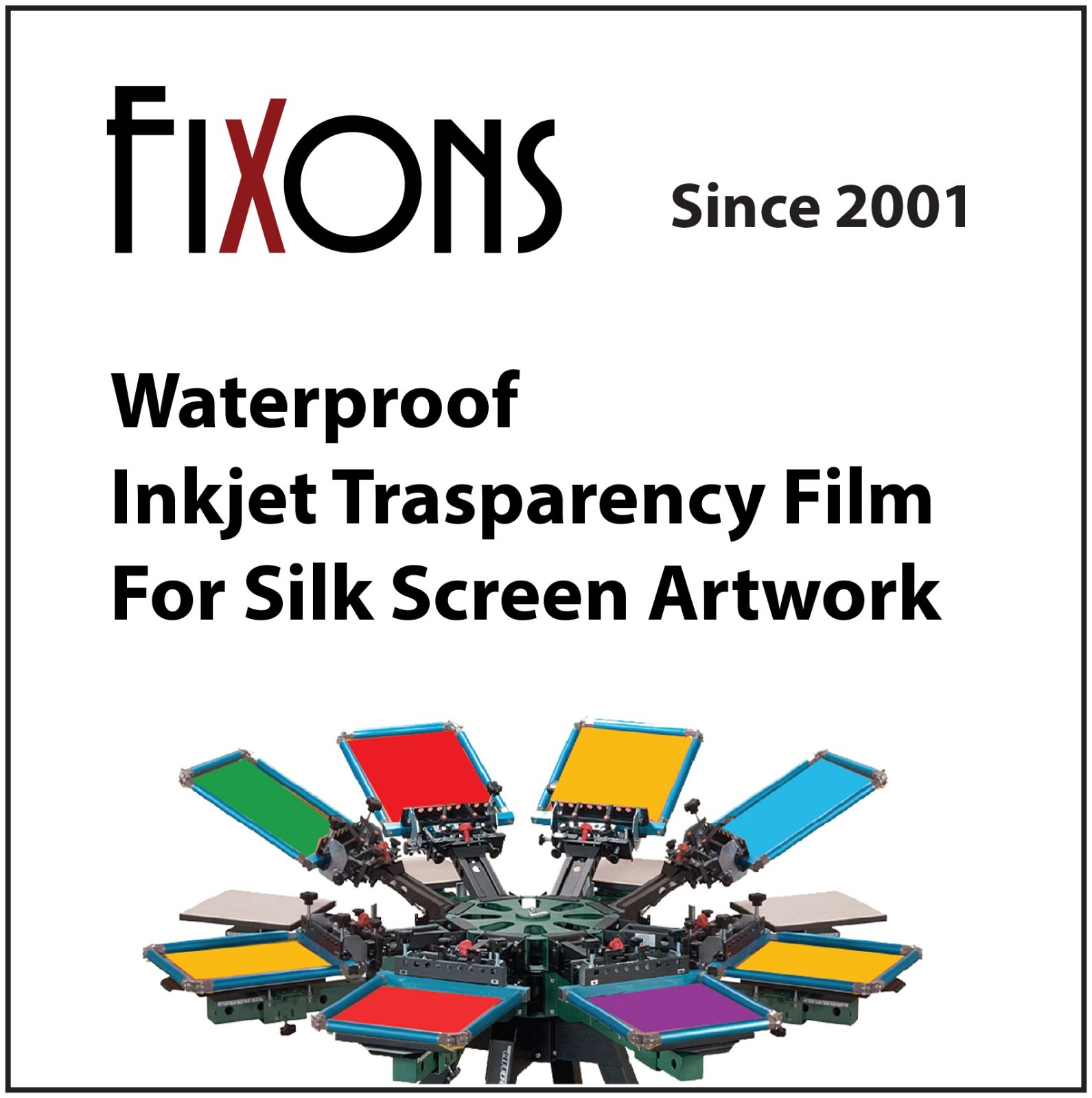 Waterproof Inkjet Transparency Film 24″ x 100′ – 5 Roll