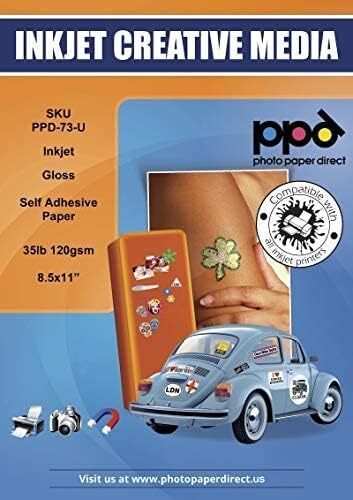 20 Sheets Glossy Inkjet Photo Sticker Paper – Quick Dry & Vibrant Colors