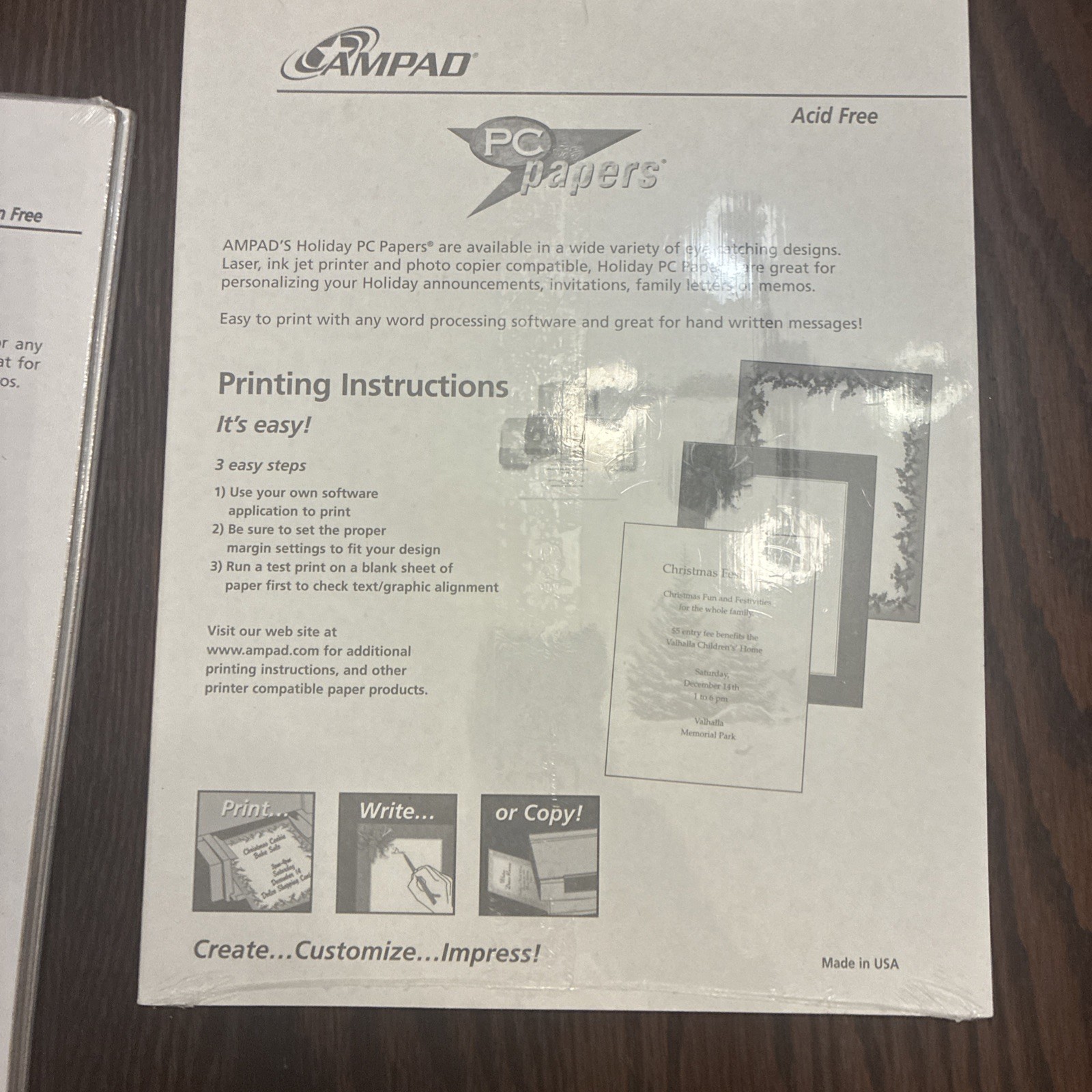 4 Packs Of 25 Each Specialty Holiday/Christmas Paper – New