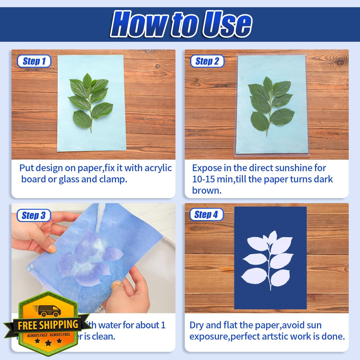 GCTWFYK 10 Pcs Sun Print Paper Kit A5