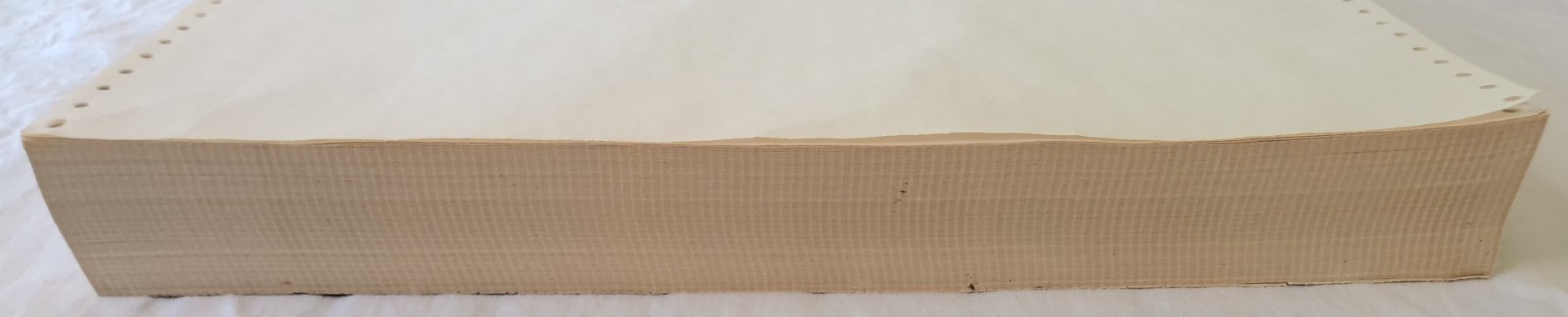 Vtg Continuous Dot Matrix Printer Paper 14 7/8 x 11 Tractor Fed White 500+sheets