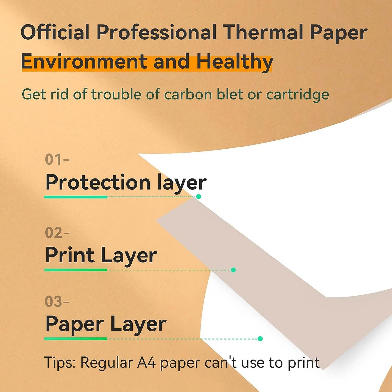 Roll A4 Thermal Printer Paper Smooth Refill Print For Invoices Excellent