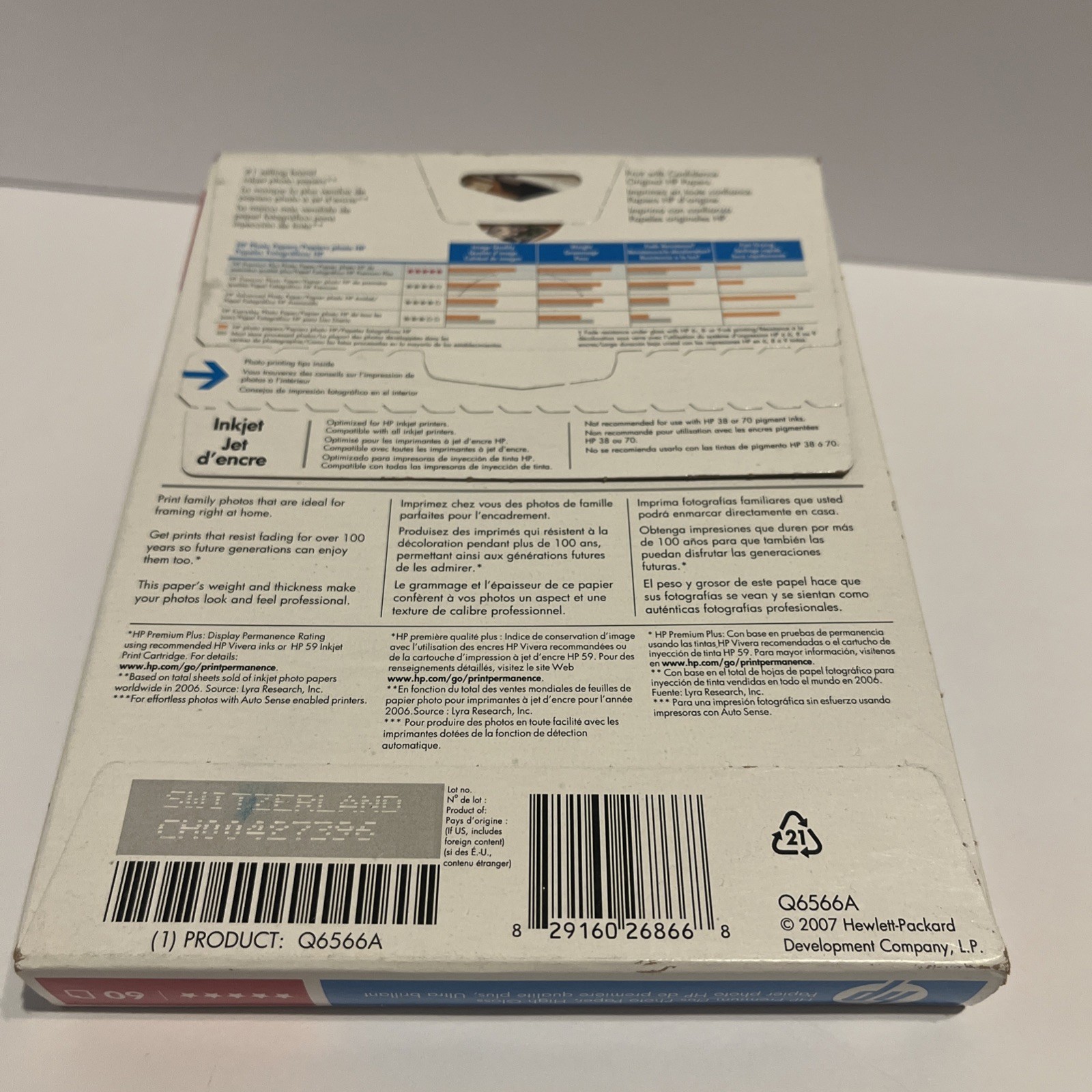 NEW HP Premium Plus Photo Paper High Gloss 5×7” 60 Sheets – 280 g/m² – Inkjet