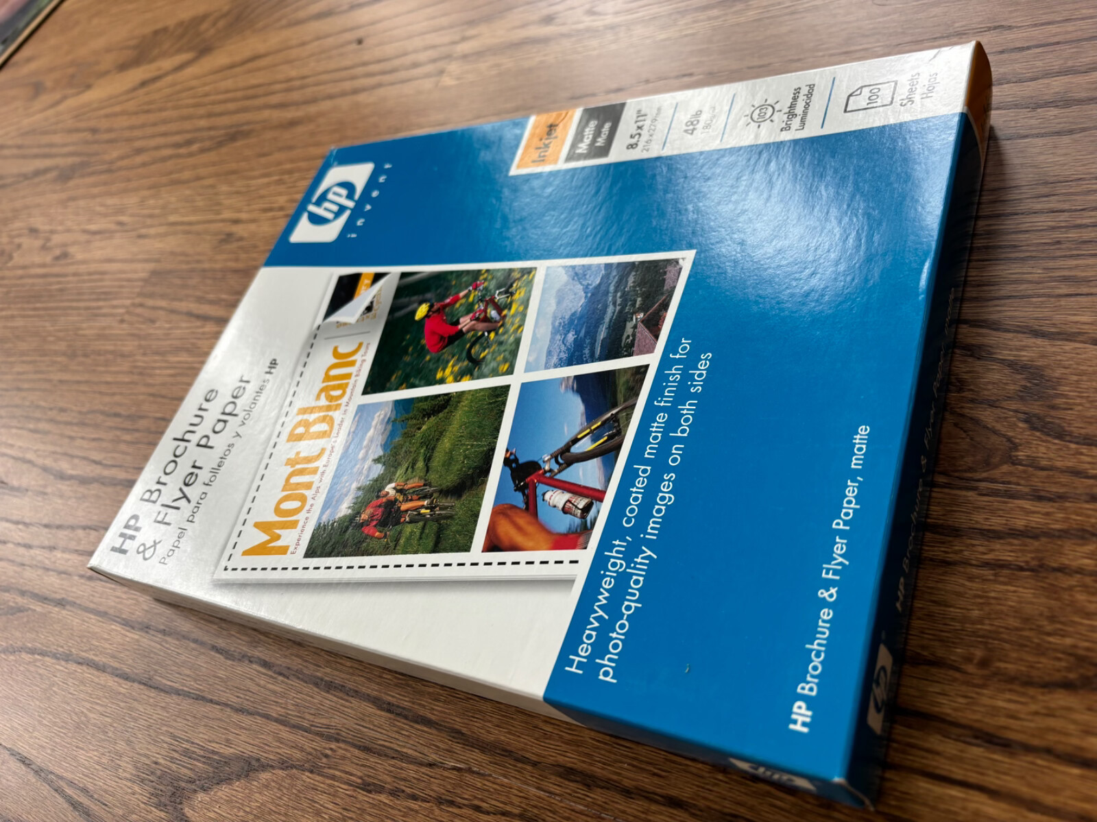 HP Brochure & flyer paper Inkjet Matte 8.5×11″ 48lb 103 brightness SEALED