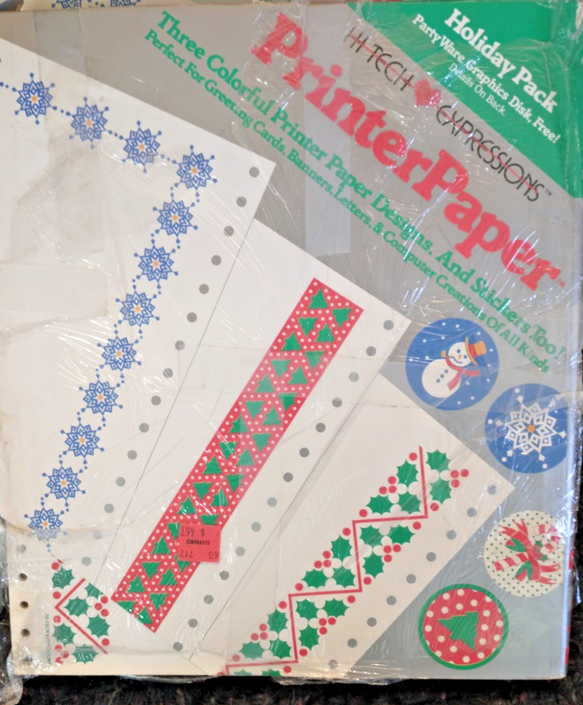 Hi Tech Expressions Continuous Printer Paper Lot Dot Matrix Greeting Paper