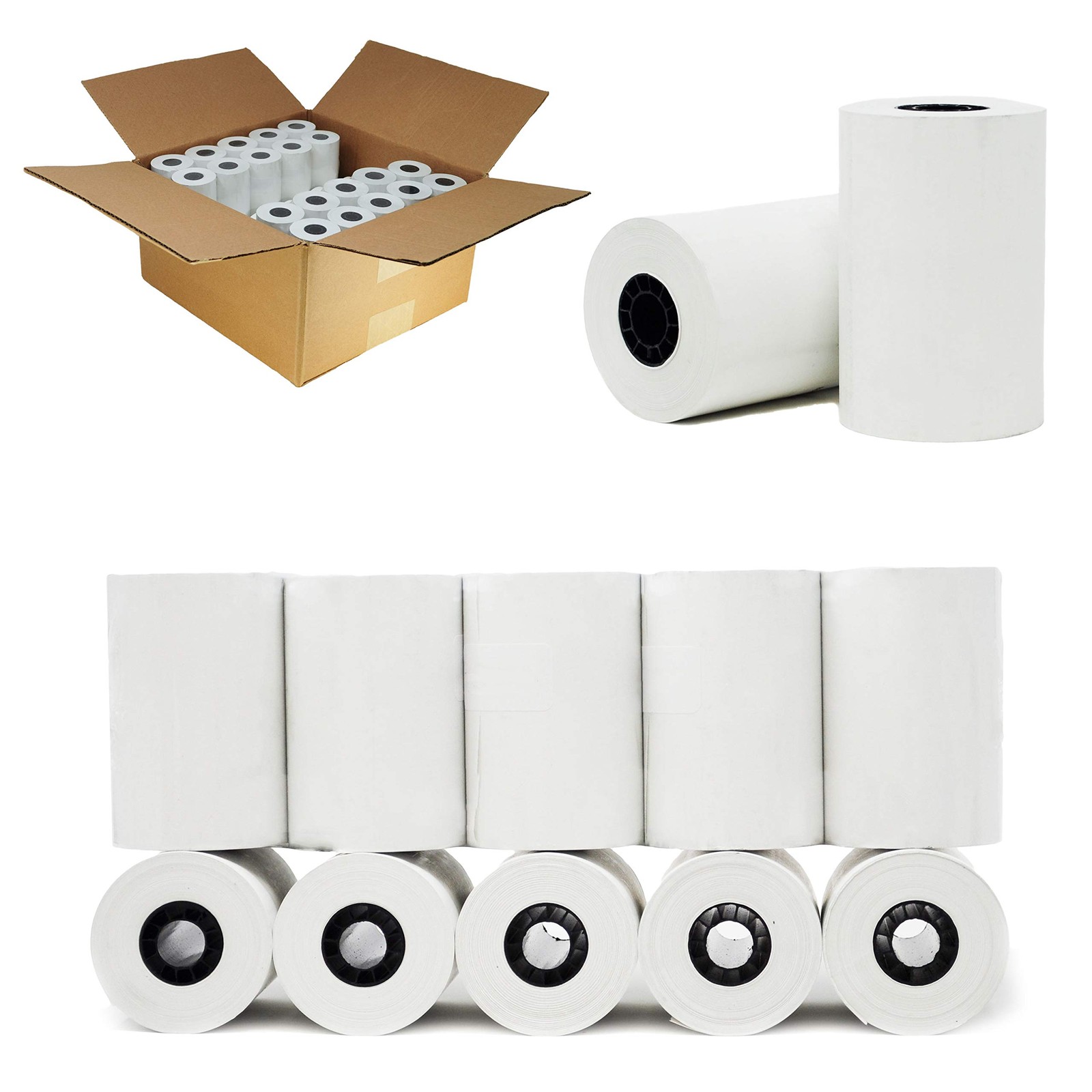 (10 Rolls) 3 1/8″ x119′ Cash Register Thermal POS Receipt 10 ROLLS, white