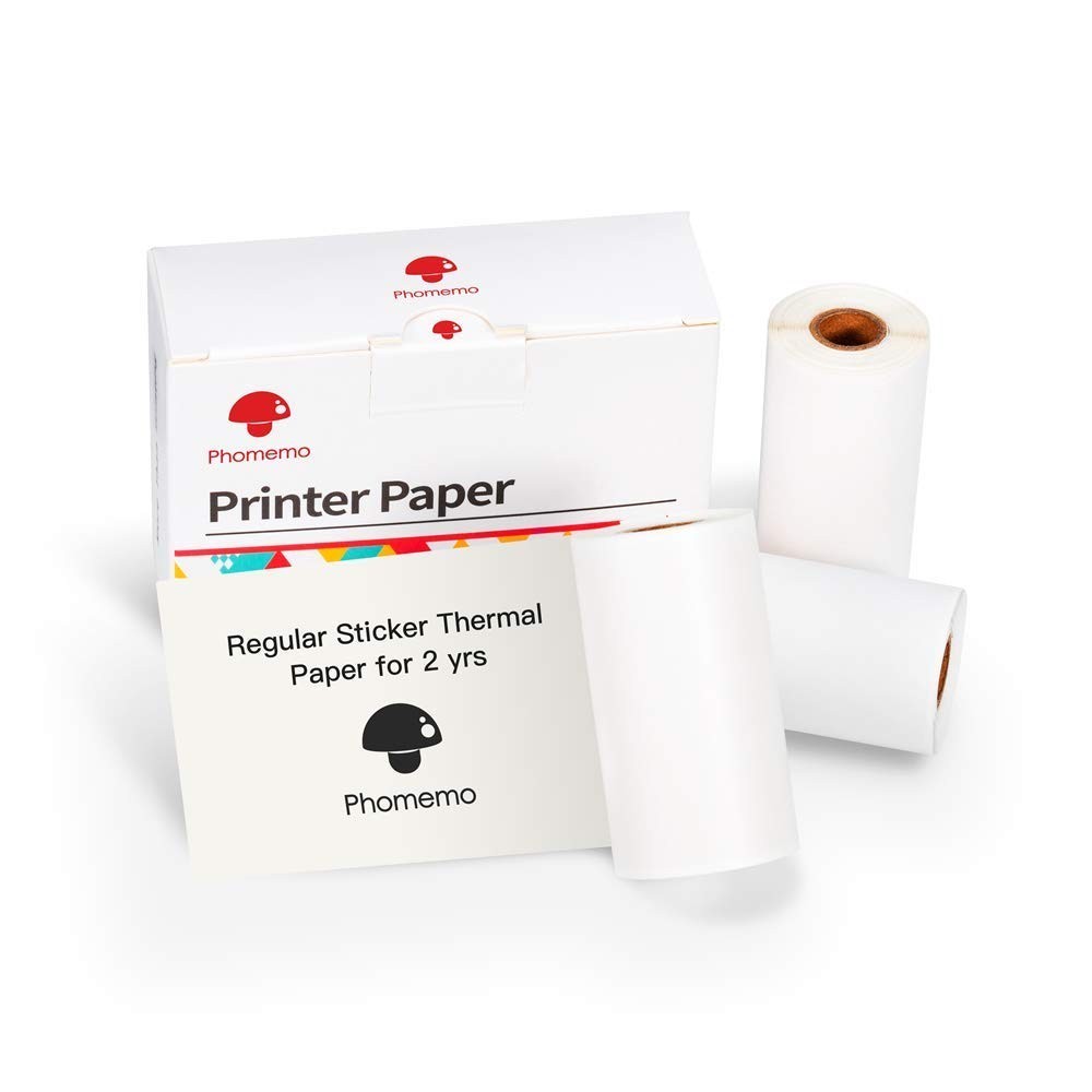 Self-Adhesive Thermal Sticker Paper, Glossy Printable Labels, 50mm x 3.5m, 3 Rol