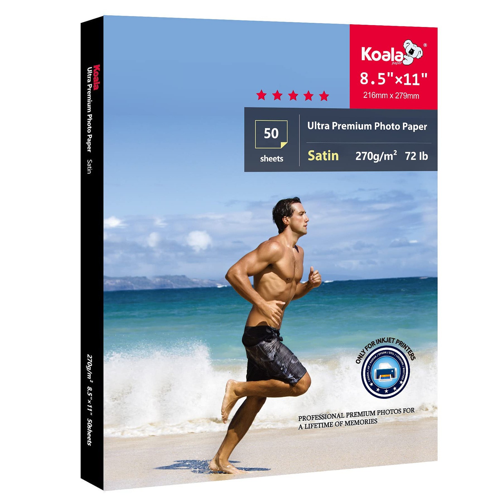 Koala Ultra Premium Photo Paper 8.5 x 11 In Satin Photo Printer Paper for Ink…