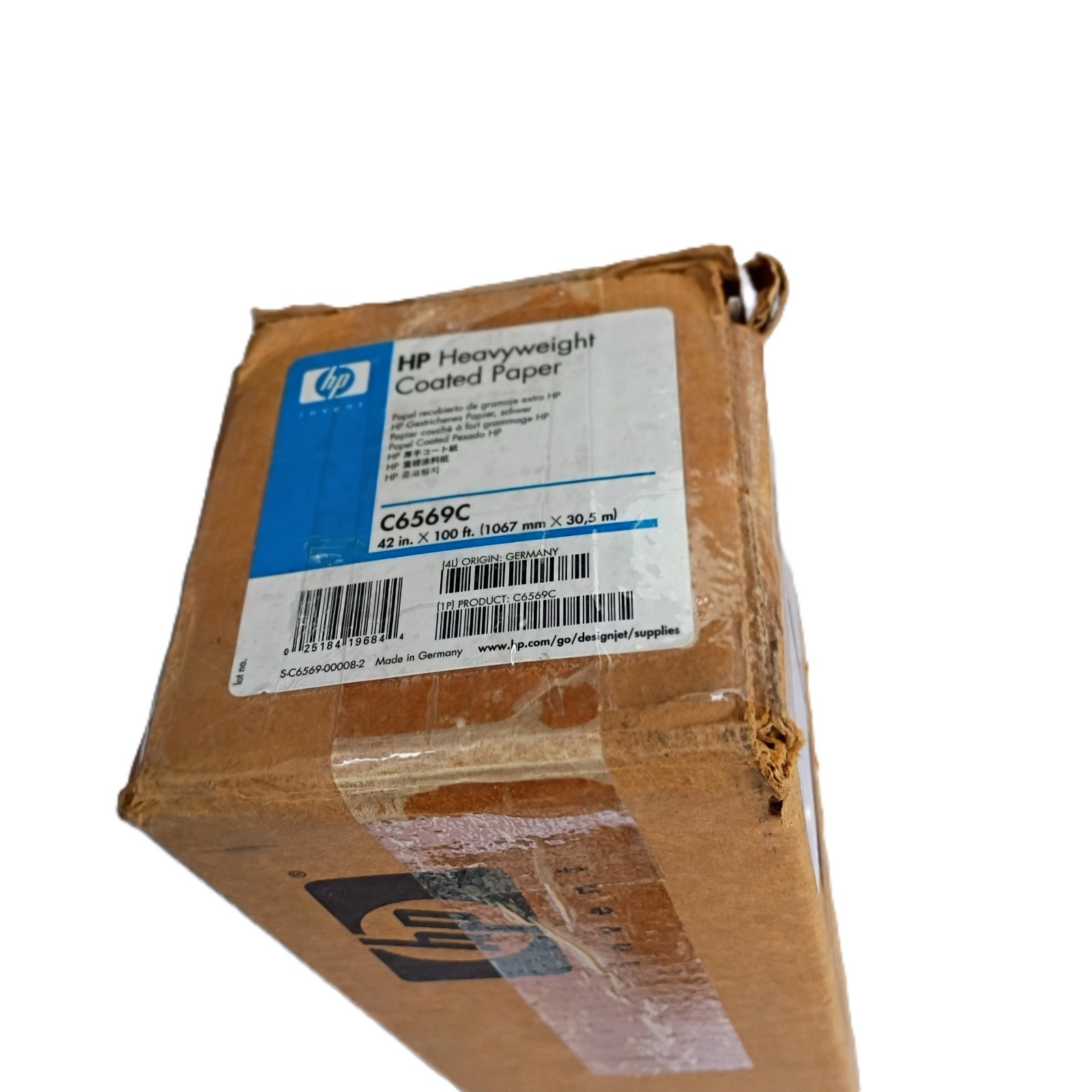 HP Heavyweight Coated Paper Roll 42″ x 80 ft Matte C6569C Wide-Format DesignJet