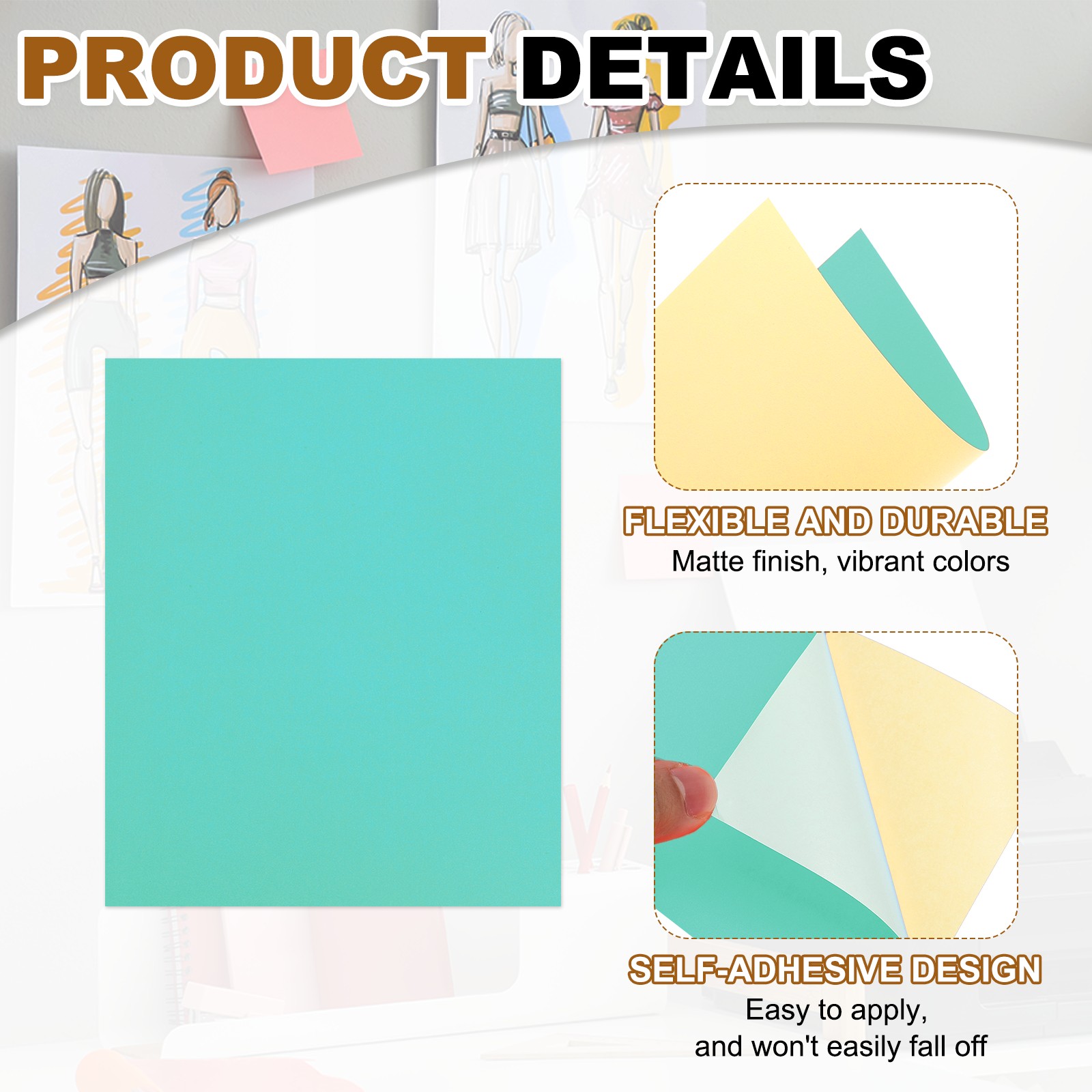 15 Sheets Printable Self Adhesive Sticker Paper for Laser Printer, Sapphire