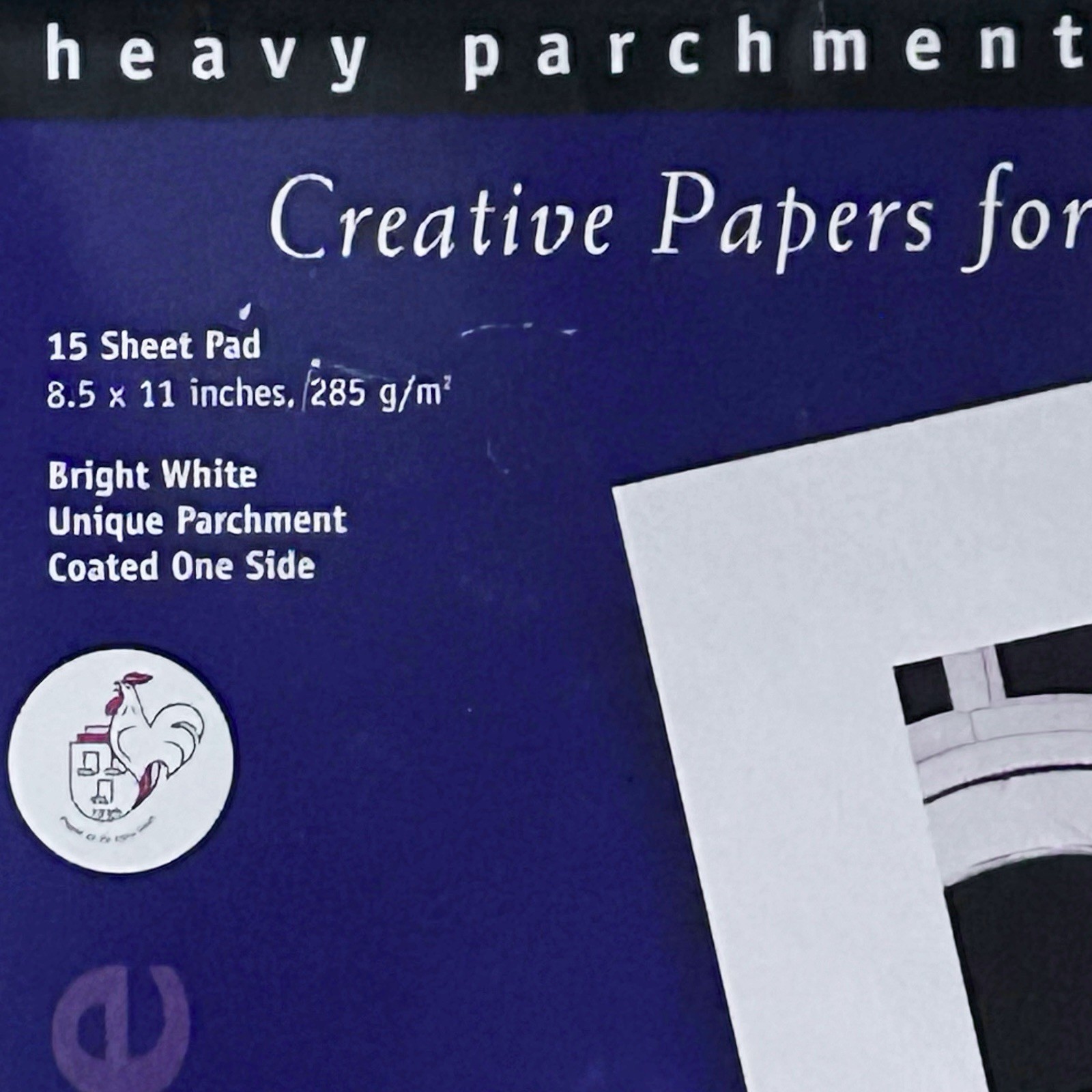 HAHNEMÜHLE Inkjet Paper Pad 8.5×11 HEAVY PARCHMENT Fine Art 15 Sheets 285gsm NOS