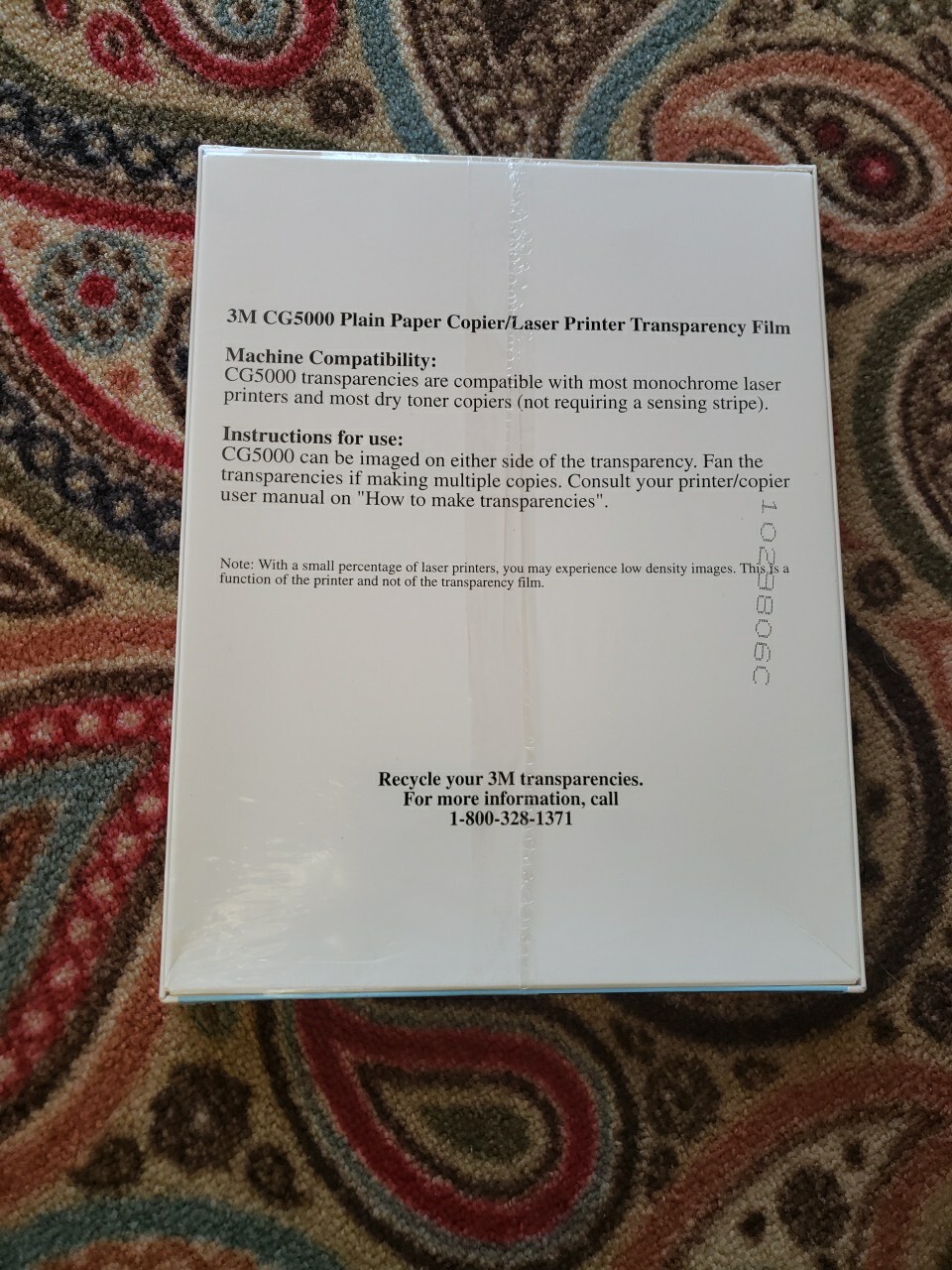 50 Sheets 3M Dual Purpose Transparency Film CG5000 for Copiers & Laser Printers