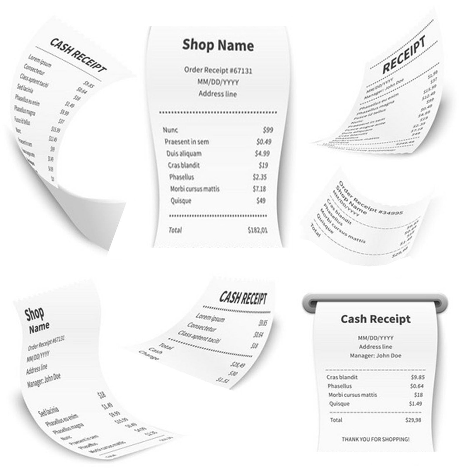 Coopaty 2 1/4″ x 50′ Thermal Receipt Paper Rolls, Cash 50 Blue