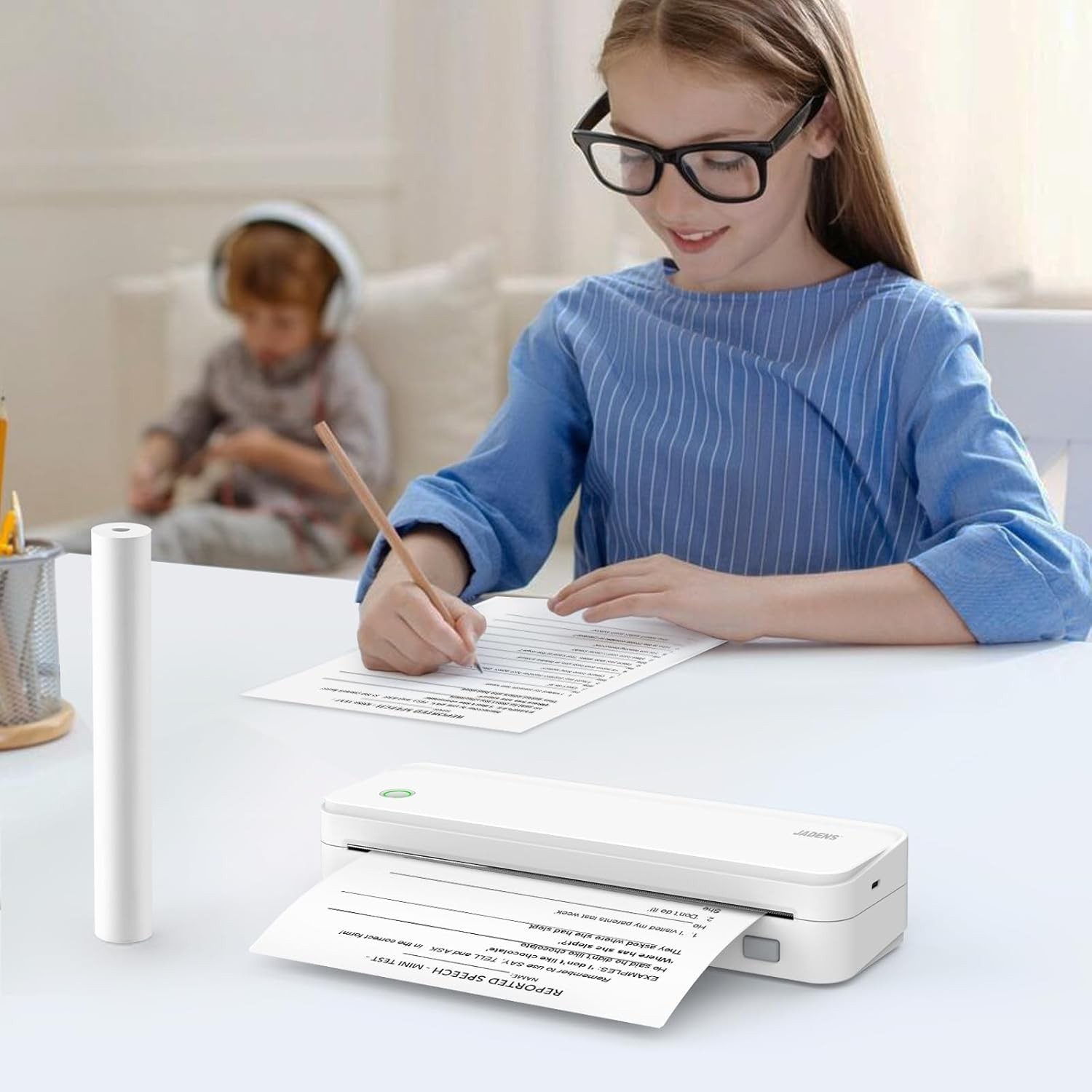 JADENS US Letter Size Quick-Dry Thermal Printer Paper 4 Rolls, Quick-dry