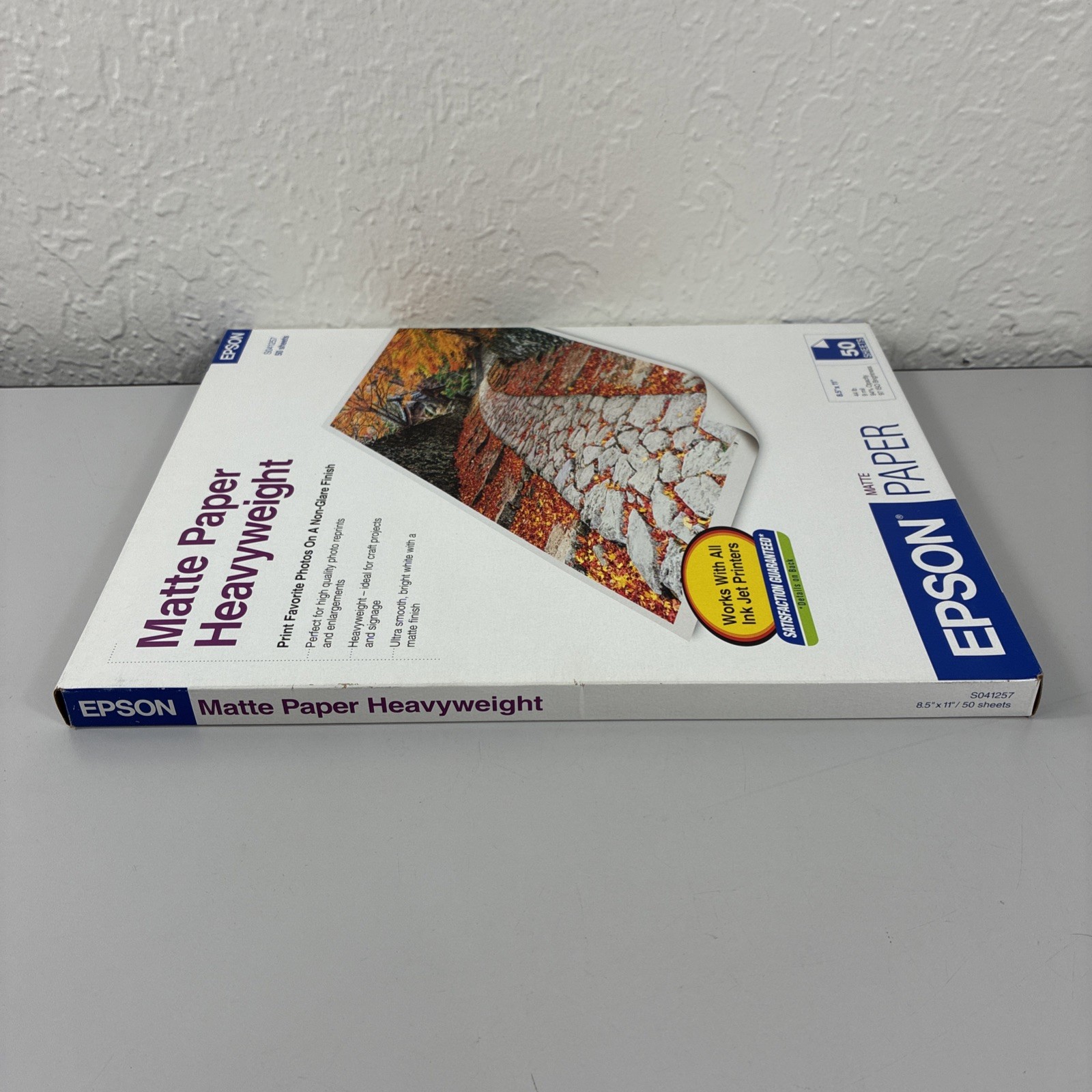 Epson S041257 Ink Jet Printer Matte Paper Heavyweight 50 Sheets Non-Glare Finish