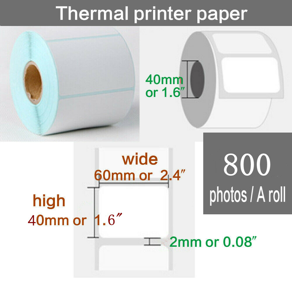 2pc WhiteSelf Adhesive Paper Adress Price Package Thermal Label Blank Tags Lot