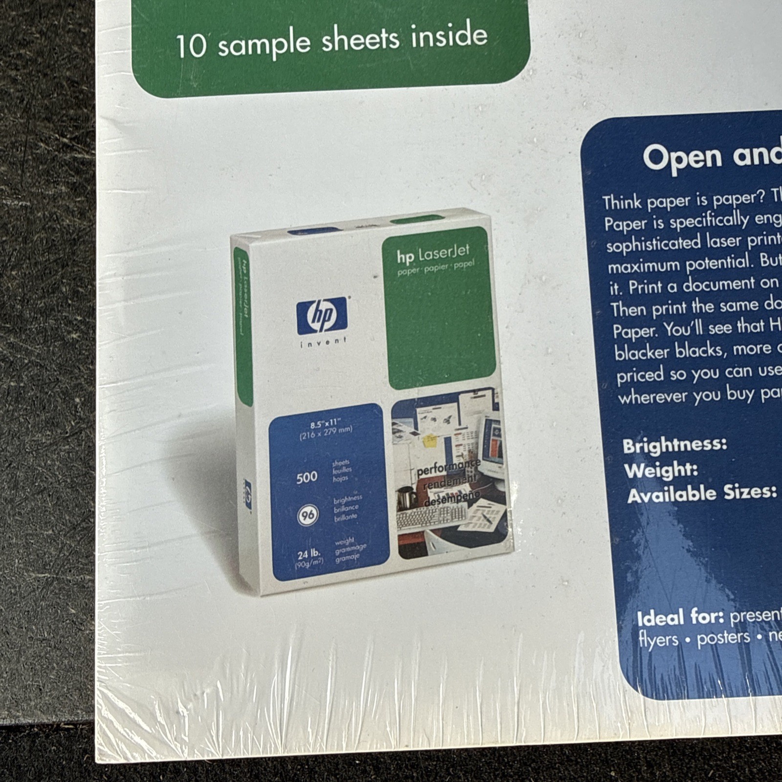 HP Color Laser jet 10sample Sheets 8.5 x 11”