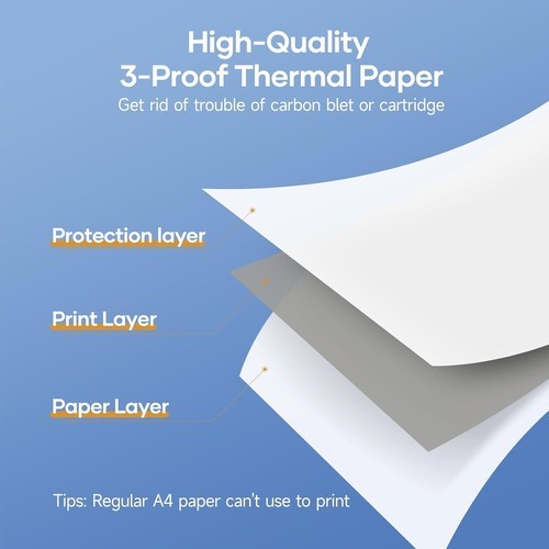 100 Sheets Thermal Printer Paper 8.5 X 11 Inch US Letter Size Thermal Paper lot