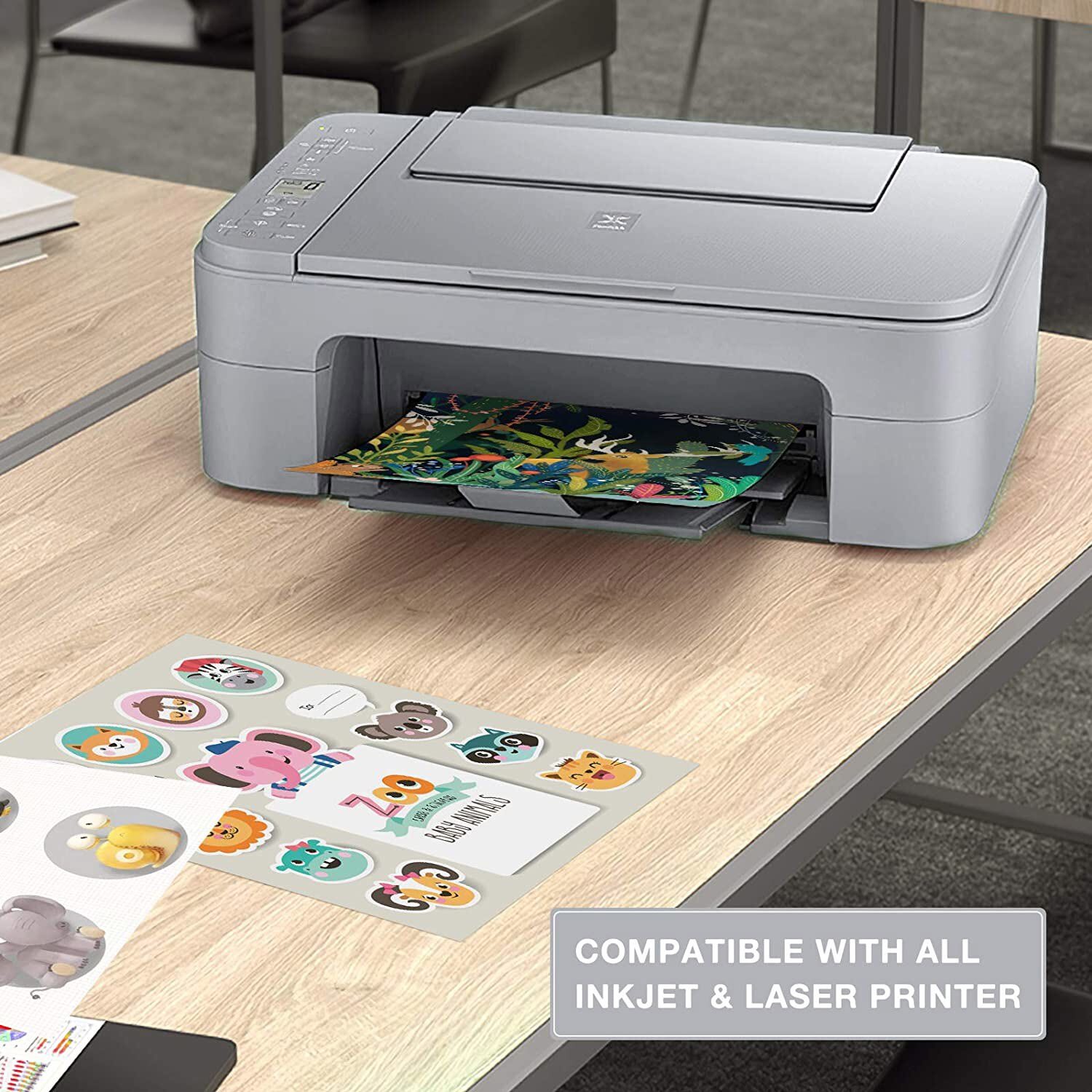 Waterproof Printable Vinyl Sticker Paper for Inkjet Laser Printer 8.5″x11″ US