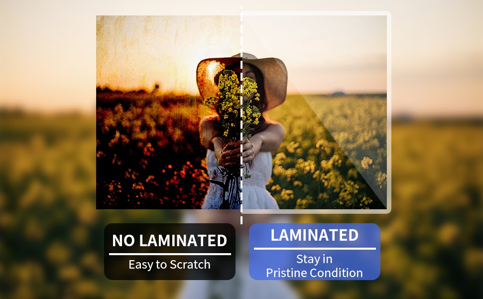 100 Pack 3 Mil Laminating Sheets, Clear Thermal Laminating Plastic Paper