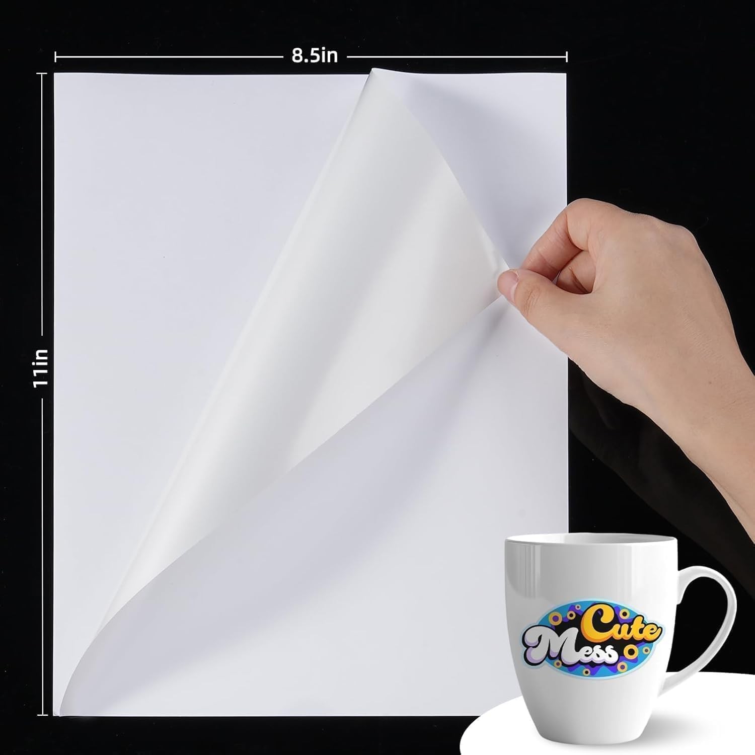 Matte Printable Vinyl Sticker Paper, 20 Sheets White Waterproof Decal