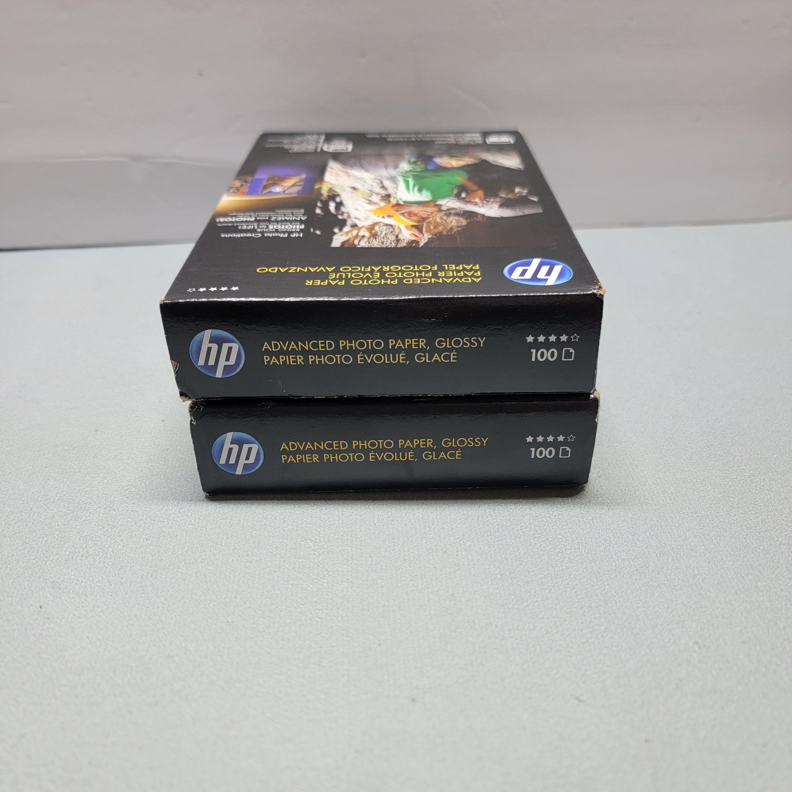 2 -HP Advanced Photo Glossy Q6638A Paper 100 Sheets 4×6 66lb All InkJet Printers